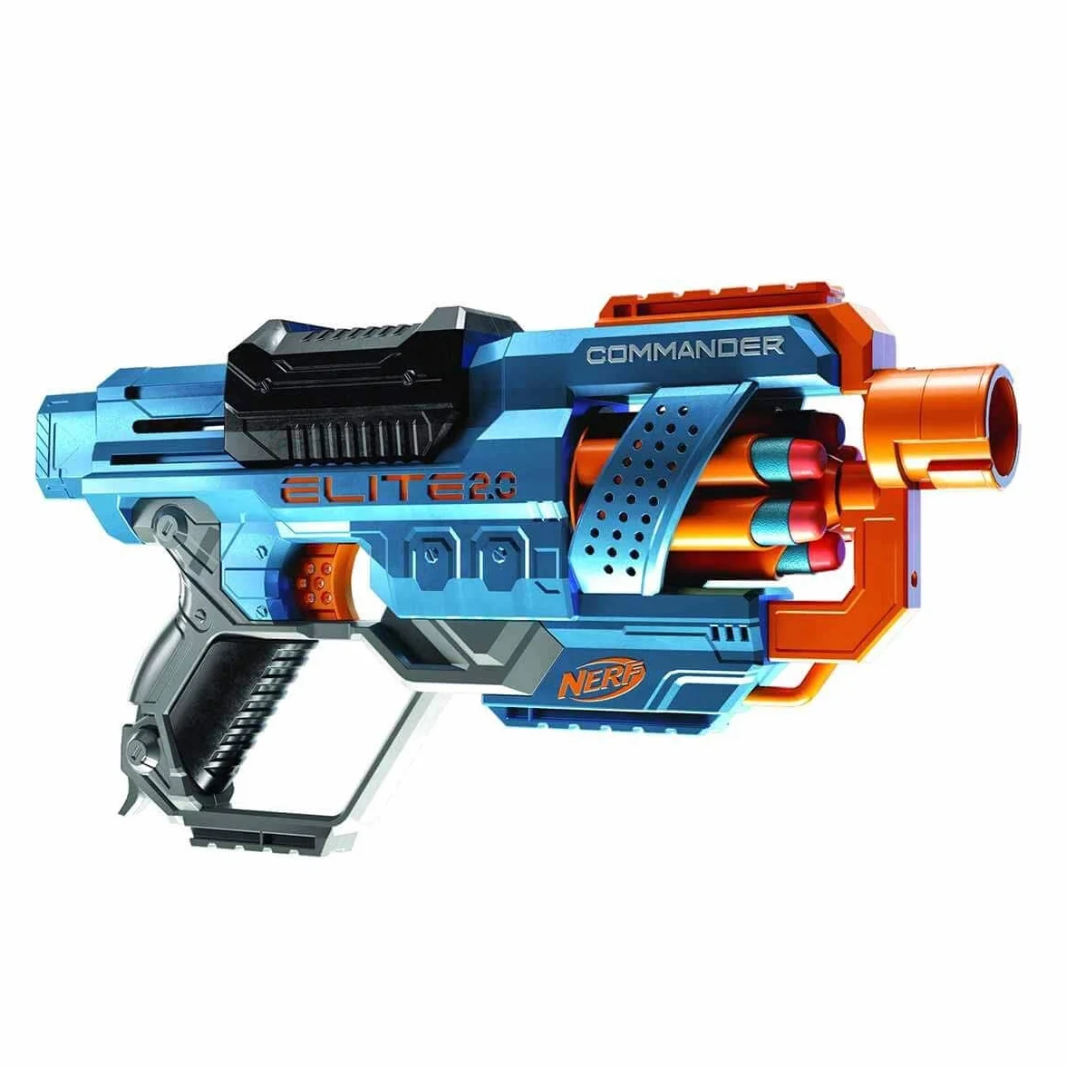 Hasbro Nerf Elite 2.0 Commander RD-6 Blaster à Fléchettes en Mousse avec Barillet Rotatif 12 Fléchettes