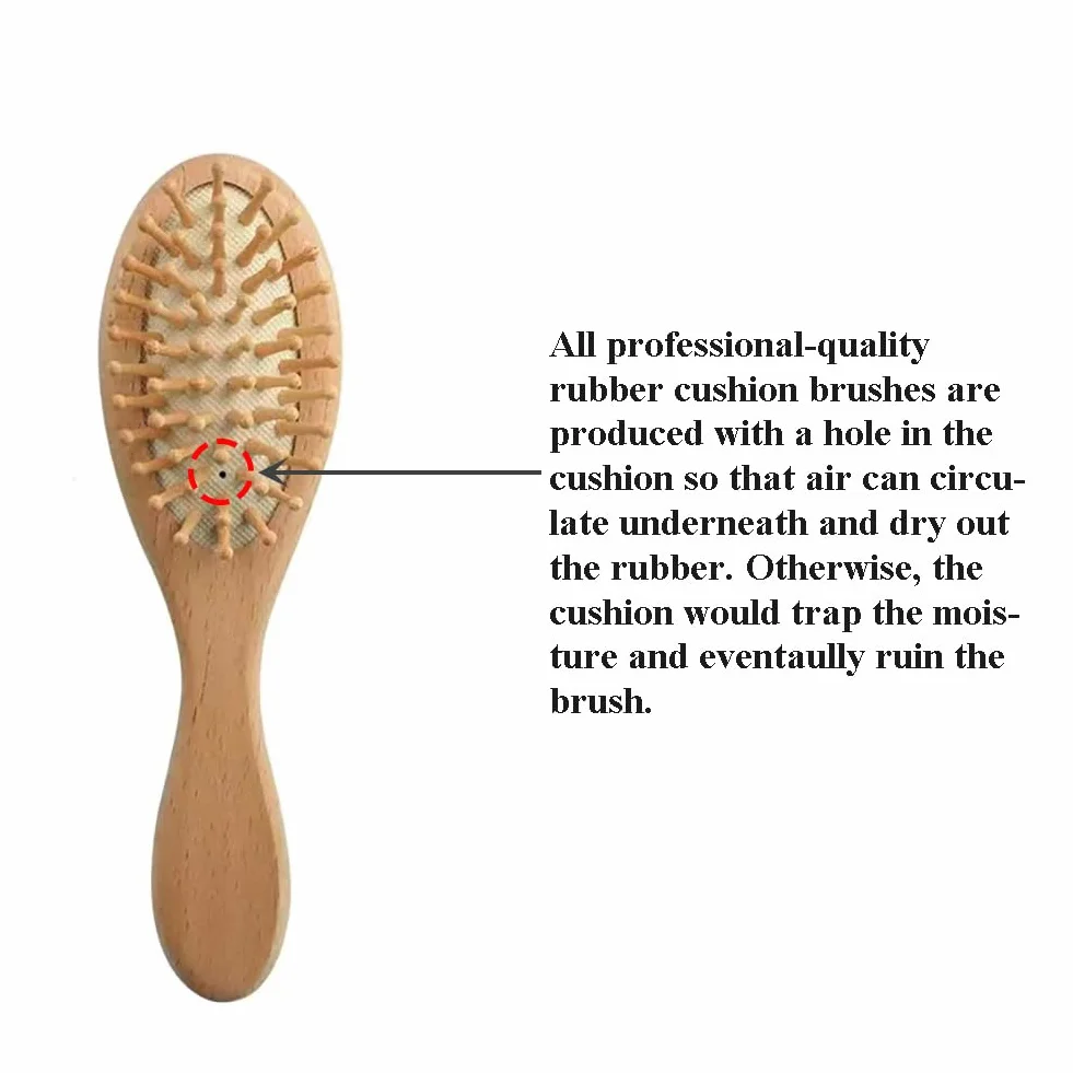 Pandaear Brosse à Cheveux et Peigne pour Nouveau-né Set en Bois Naturel Poils Doux de Chèvre