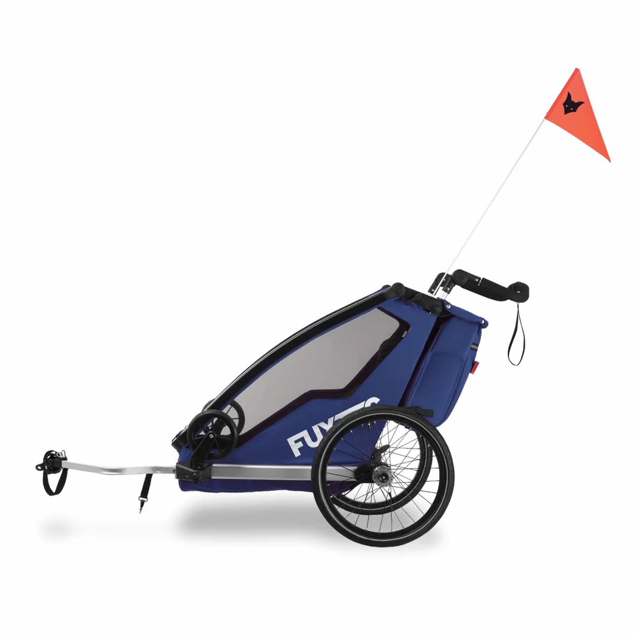 Remorque à Vélo Sport Cruiser Convertible 2 en 1 Aluminium Fuxtec pour 1 ou 2 Enfants