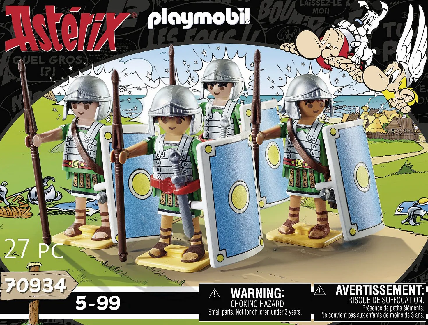 Playmobil 70934 Astérix Les légionnaires Romains Quatre Romains Casques épées boucliers Dès 5 Ans