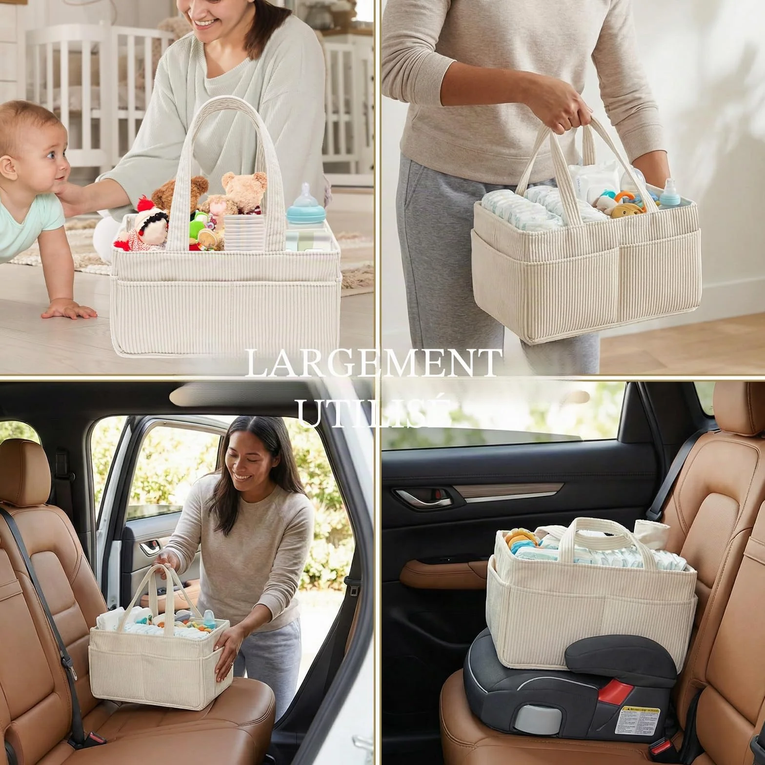 Panier à couches organisateur table à langer grand rangement chambre enfant station à langer