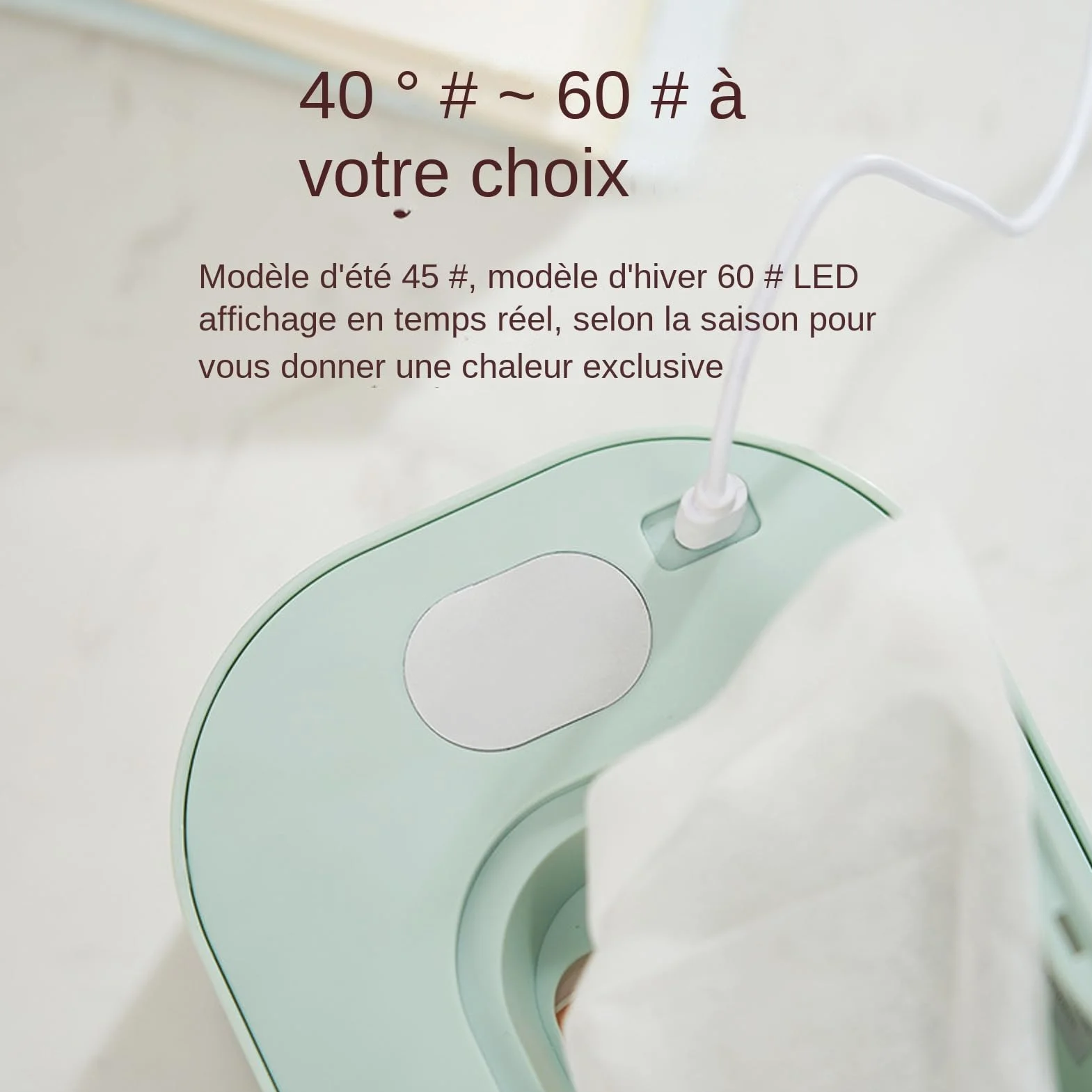Chauffe-Lingettes Portable, Réchauffeur de Grande Capacité - Distributeur de Lingettes avec Maintien de la Température Constante