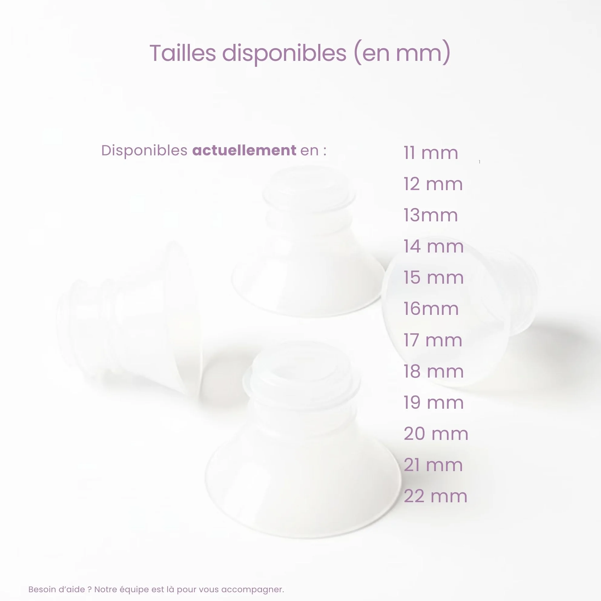 BALULU Inserts pour tire-lait 11-22mm compatibles bride 24mm 27mm Téterelles 13mm
