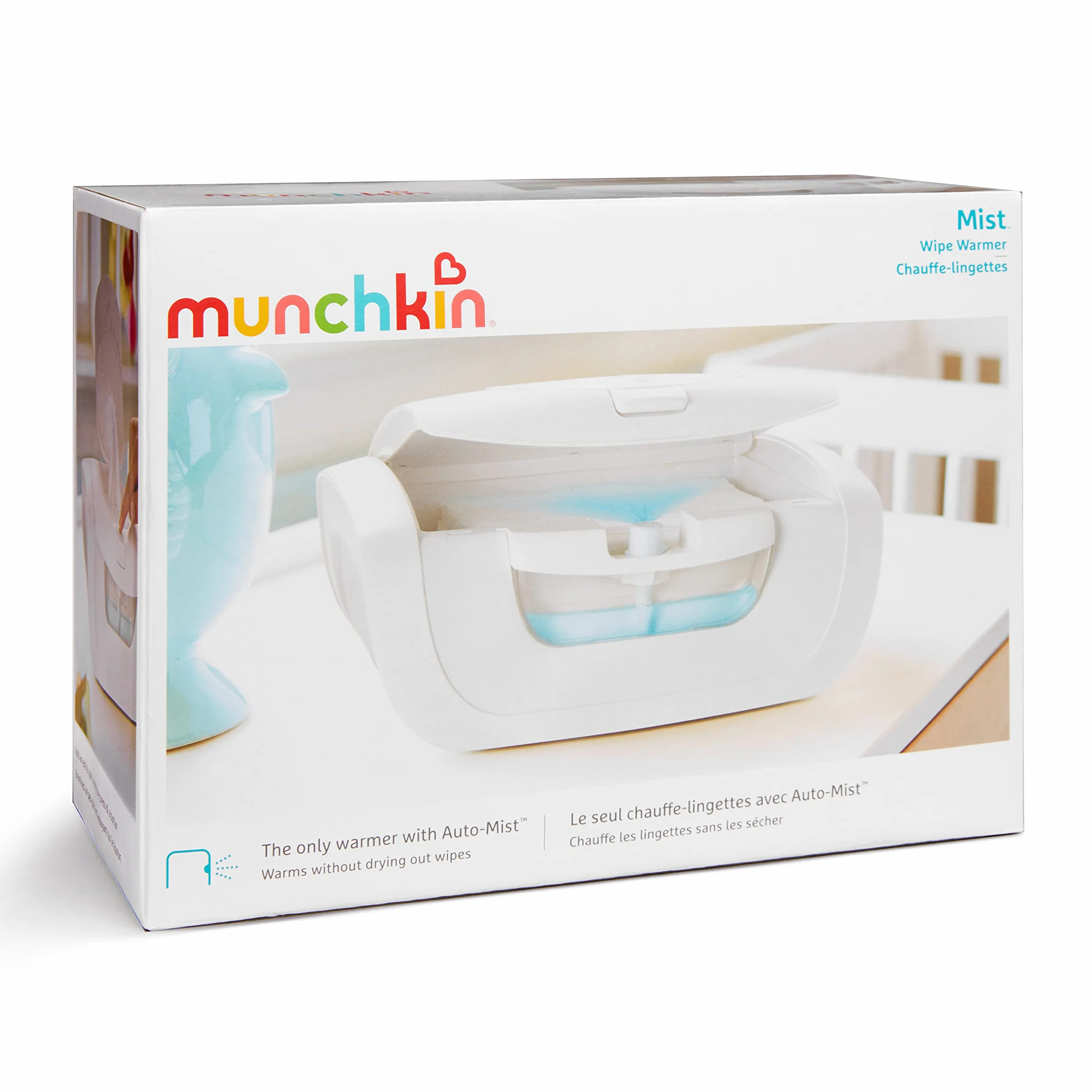 Munchkin Chauffe-lingettes brumisateur blanc