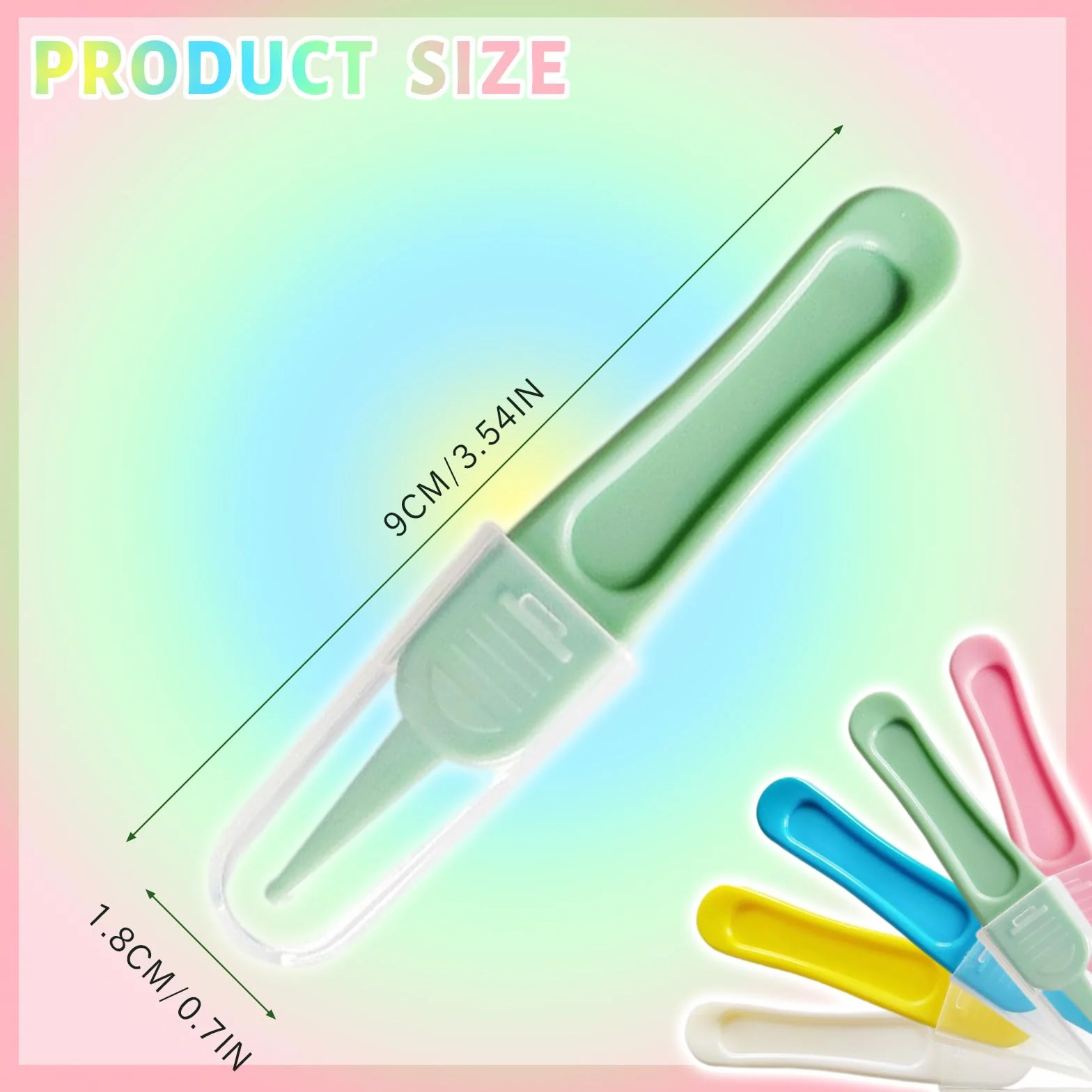 Pinces à Épiler pour Bébé Sécurité, 10 Pièces Pince à Tête Ronde Nettoyage Nasal Multicolore