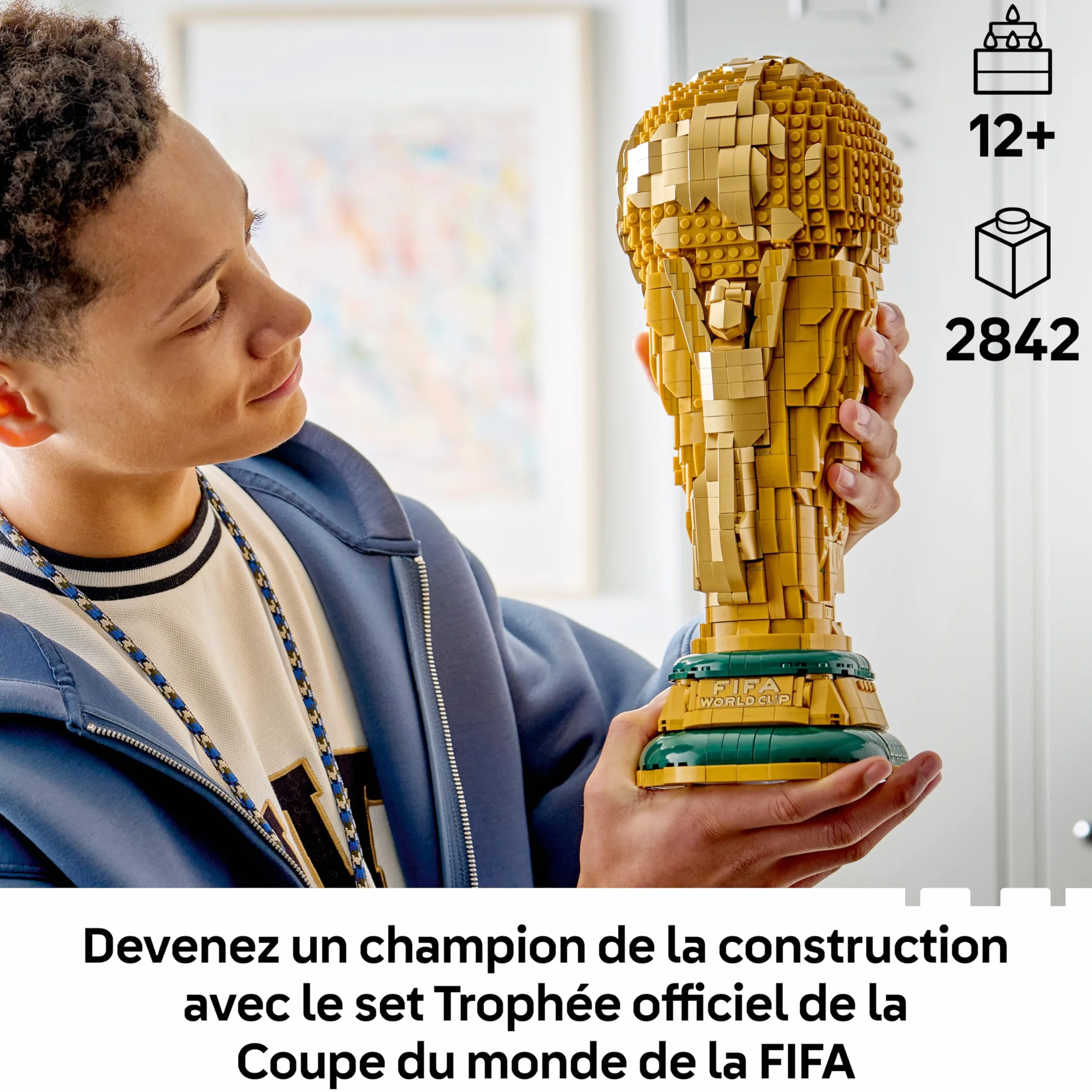 LEGO Editions Trophée Officiel de la Coupe du Monde de la FIFA 43020 Jouet 3D Maquette DIY Minifigurine Collector