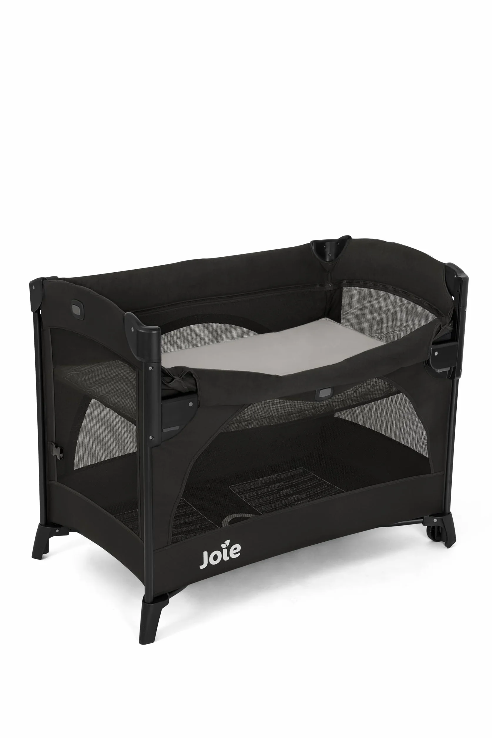 Joie KUBBIE Sleep Lit Parapluie bébé avec Bassinet De la Naissance à 15 kg Côté abaissable cododo Pliable Compact Léger Matelas Confortable Sac Transport Inclus Color Shale
