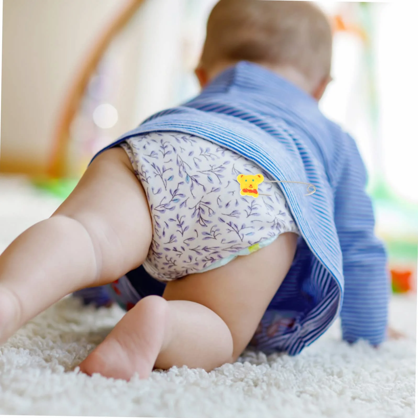 Toyvian Épingles de Sûreté en Acier Inoxydable pour Bébé Lot de 30 Verrouillage Sécurisé pour Couches