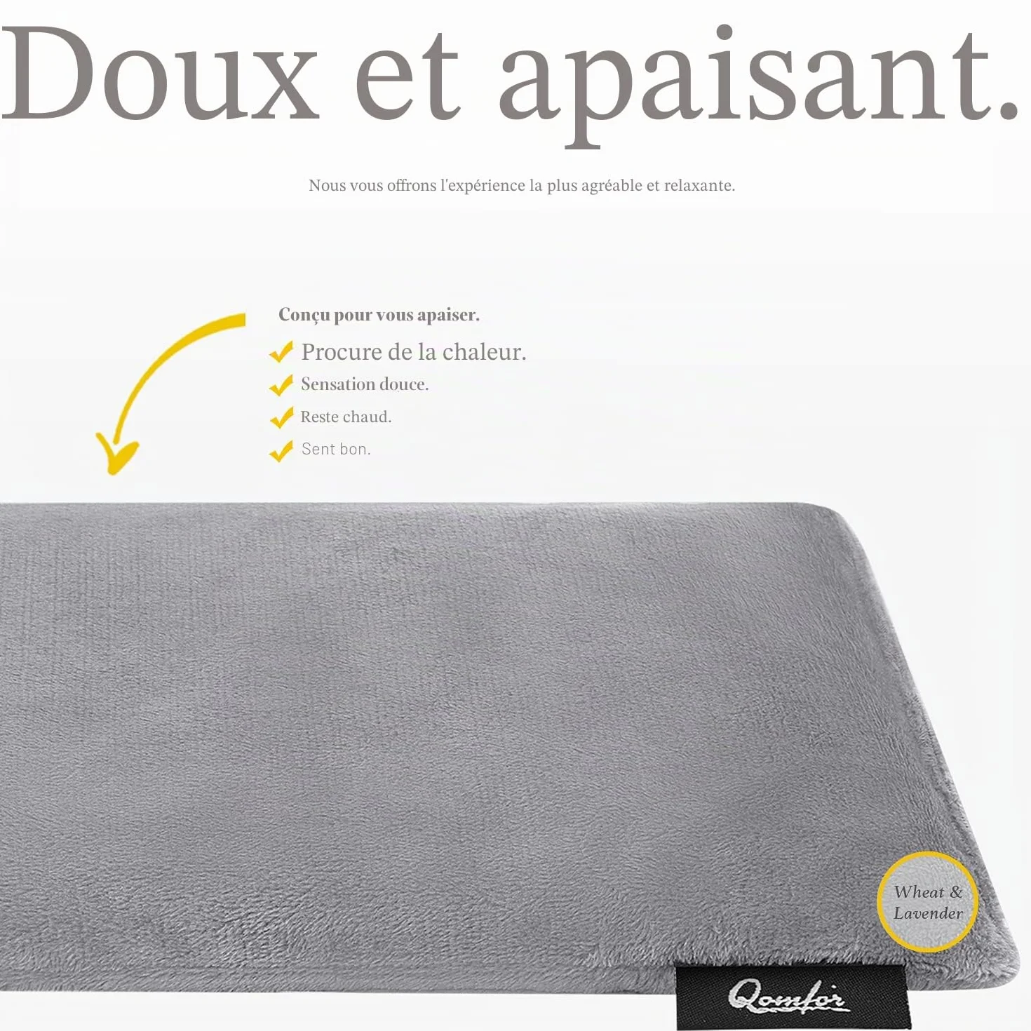 Qomfor coussin chauffant chaleur douceur confort