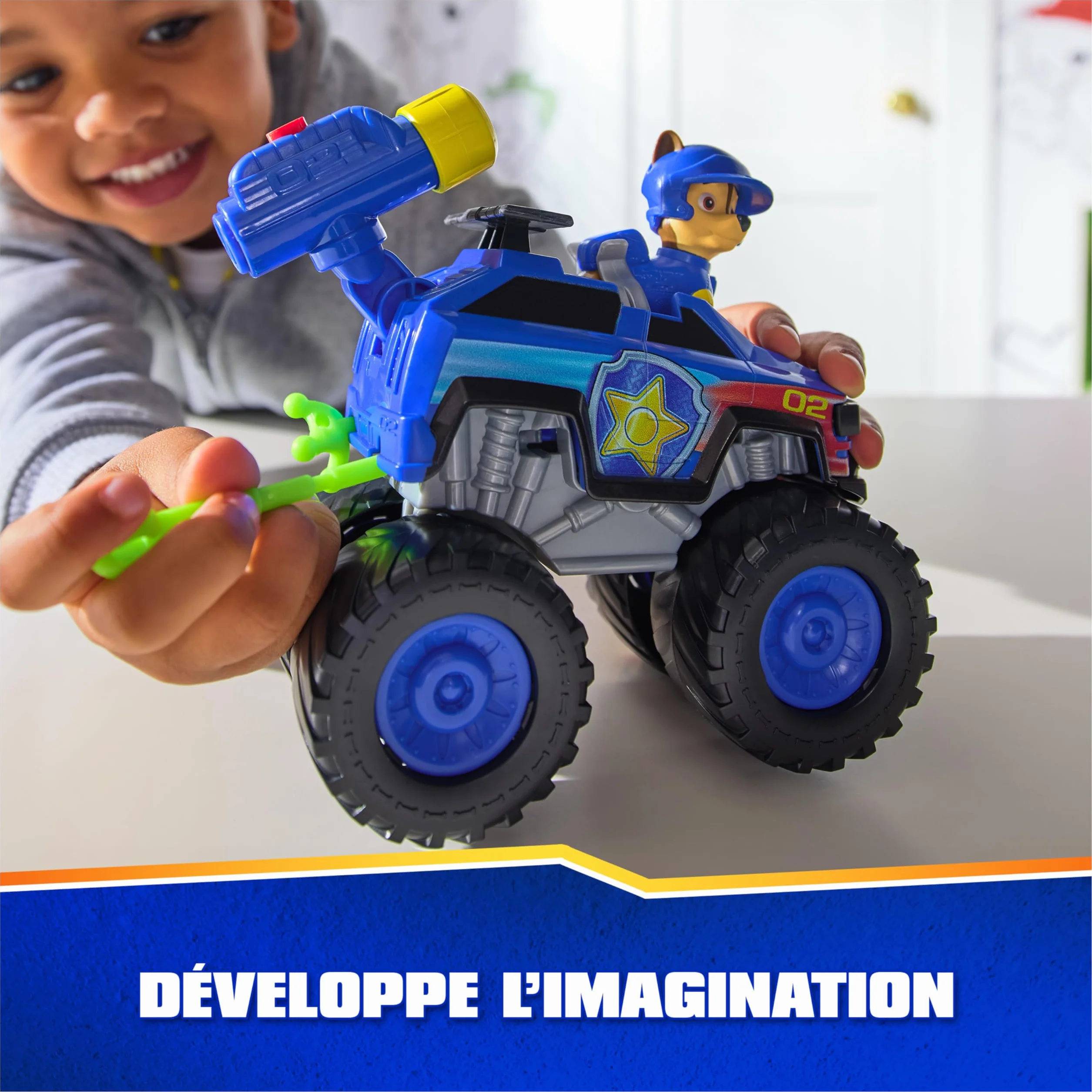 Paw Patrol Pat Patrouille Chase Rescue Wheels Véhicule Figurine Voiture À Collectionner 2 Projectiles Tout-Terrain Jouet Enfant 3 Ans+