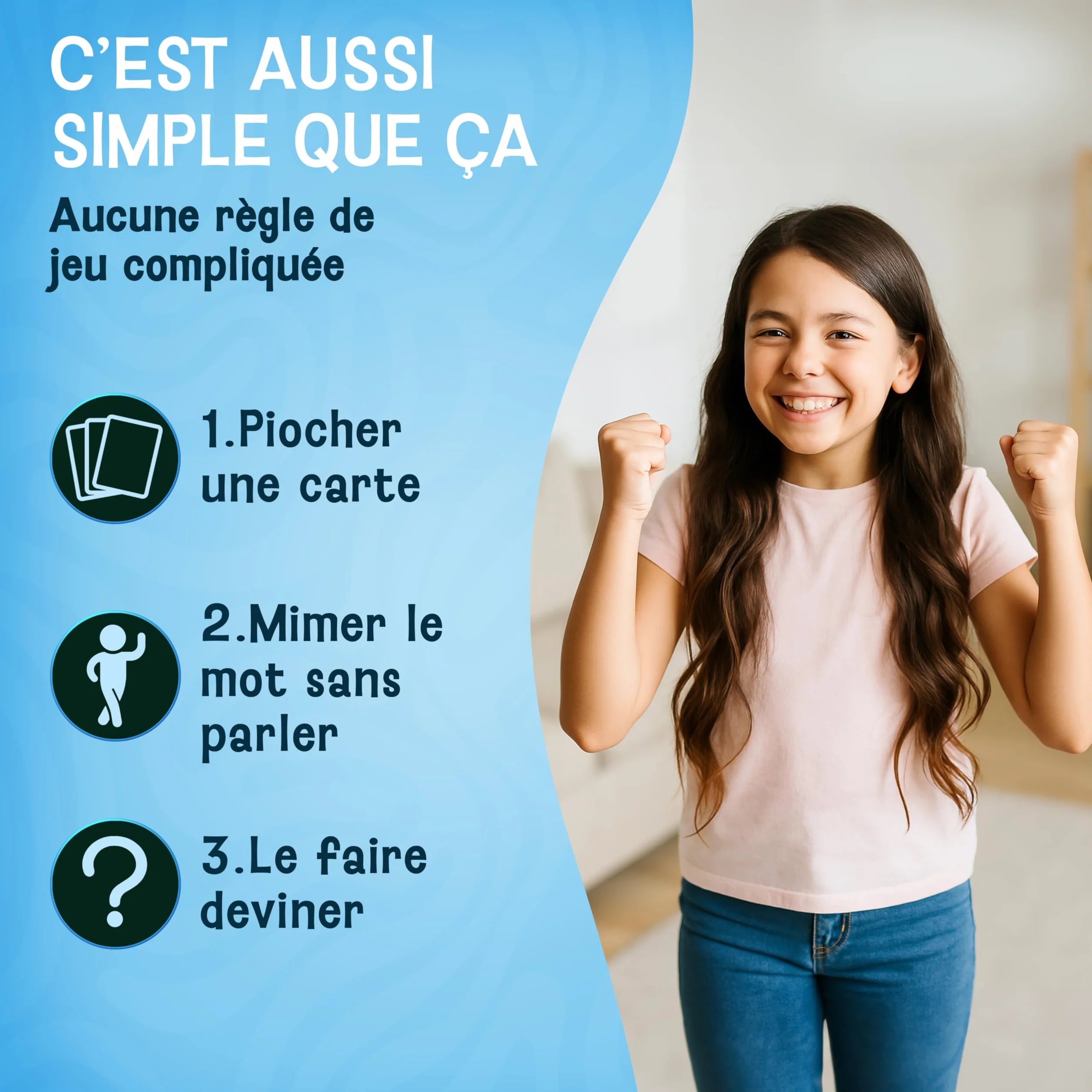 LIKARTO Jeu de mime pour Enfants – Activité familiale et devinettes dès 4 Ans