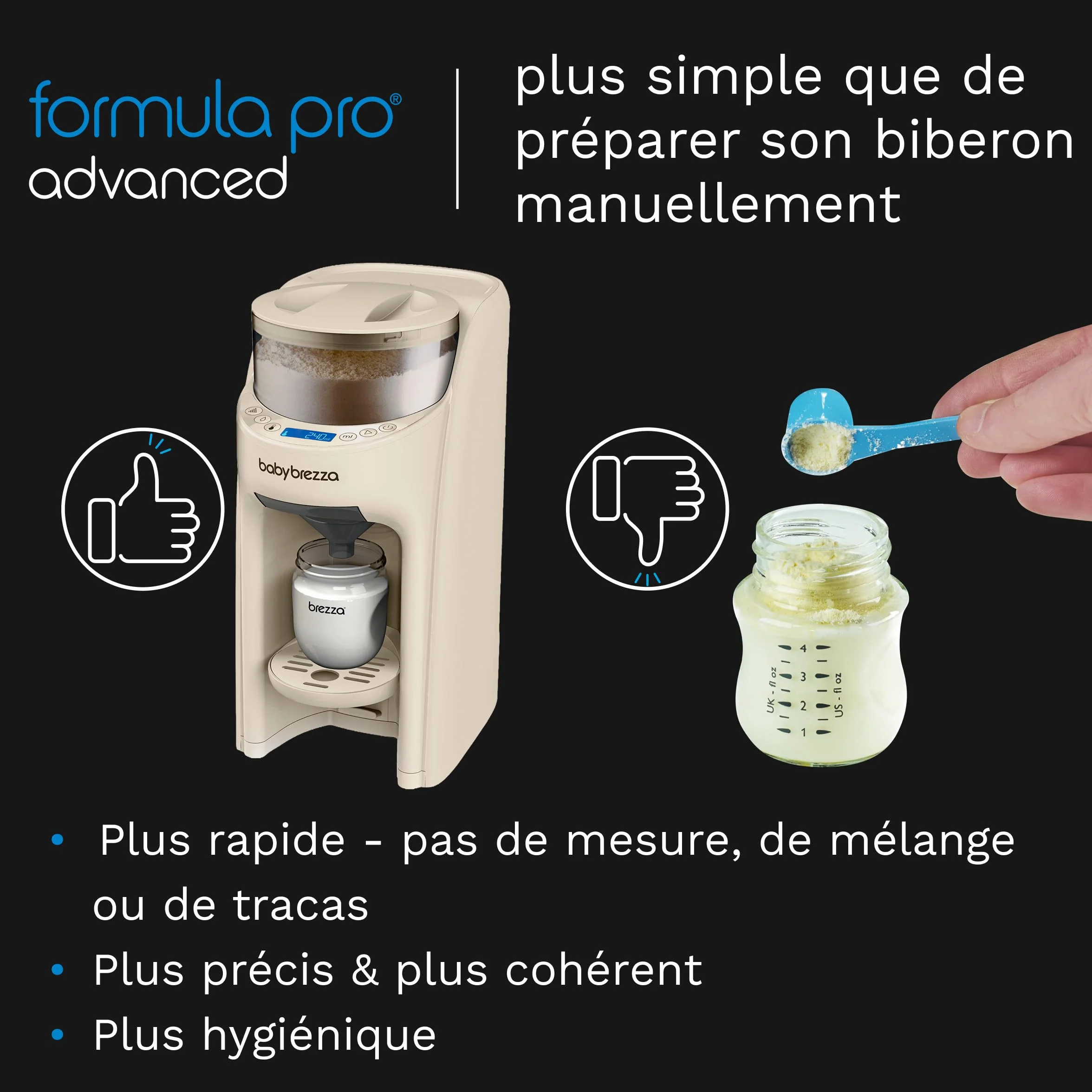 Baby Brezza Formula Pro Advanced Préparateur de Biberons Automatique Beige Oatmeal