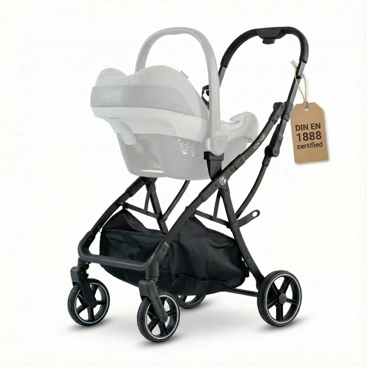 Fox Baby Fox Taxi – châssis de poussette léger et pliable pour siège-auto bébé, compatible avec de nombreux modèles, idéal pour les trajets courts et les voyages