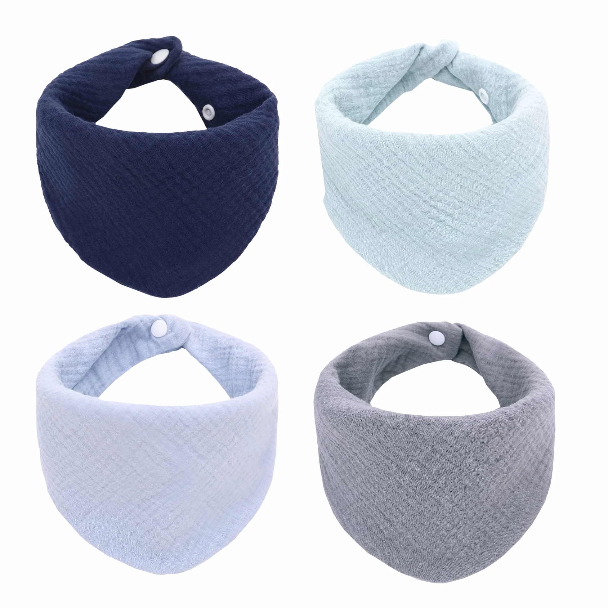 Miracle Baby Bavoirs Bandana Bébé Mousseline 4 Pièces 0-36 Mois