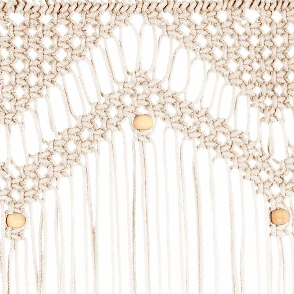 Rideau de Fenêtre Macramé Coton 140x240 cm vidaXL Séparateur de Pièce Salon