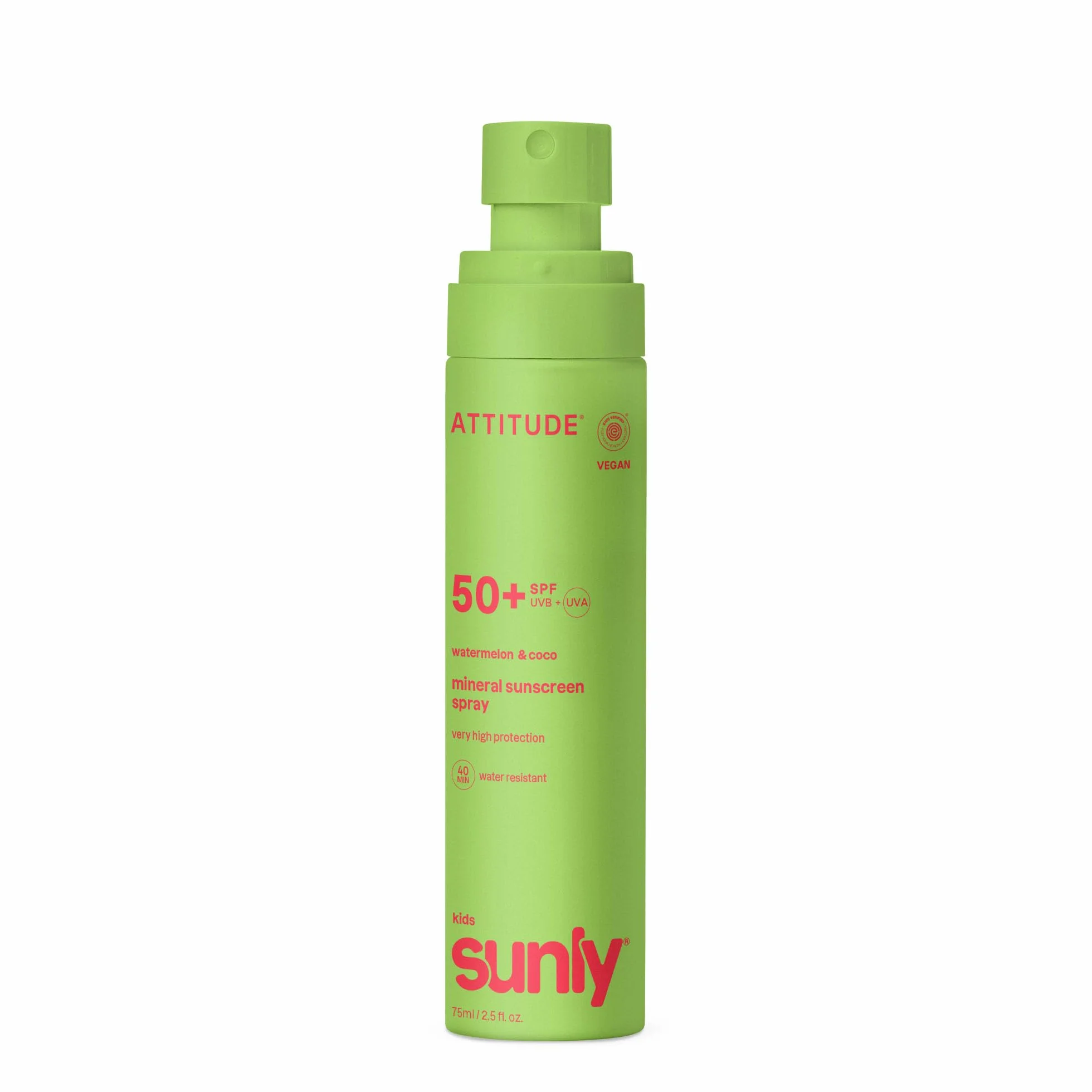 ATTITUDE Crème Solaire Enfants SPF 50 Large Spectre Oxyde de Zinc Non Nano Résistant à l'Eau Visage Corps 80 g
