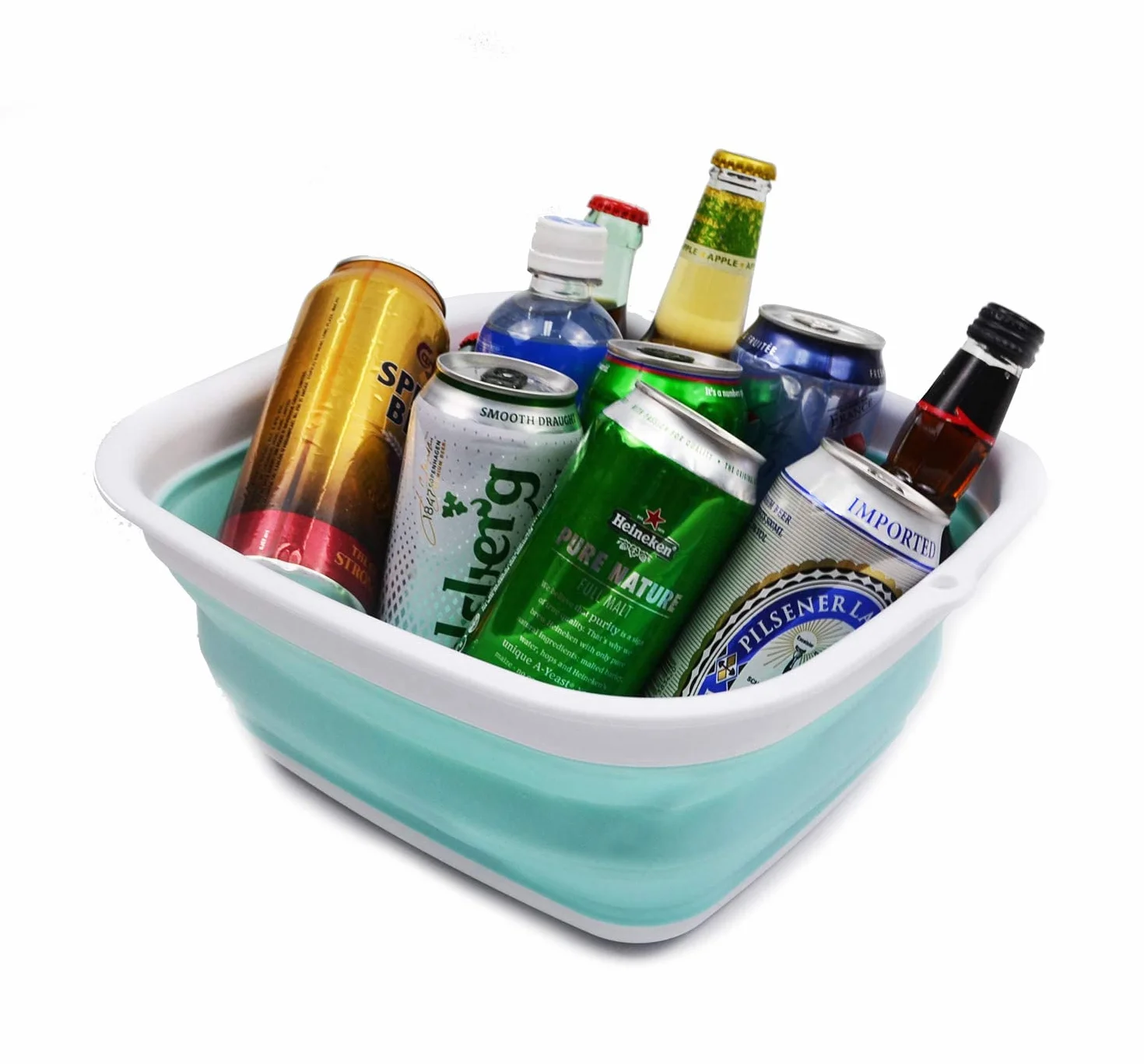 SAMMART Baignoire Pliable 7,7 L Bassin de Lavage Portable Plastique Peu encombrante