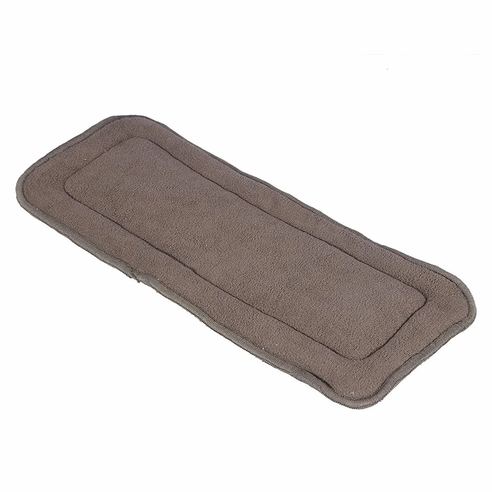 Lavable 5 Couches Tissu Bambou Charbon Doublure Couches Super Absorbante Insertion Adulte M