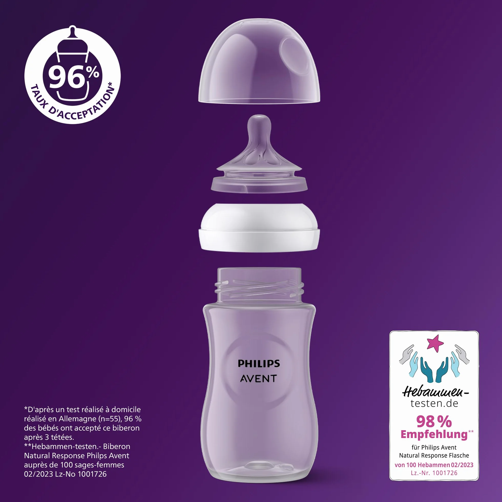 Philips Avent Natural Response coffret cadeau 4 biberons 260 ml tétines T3 SCY903/61