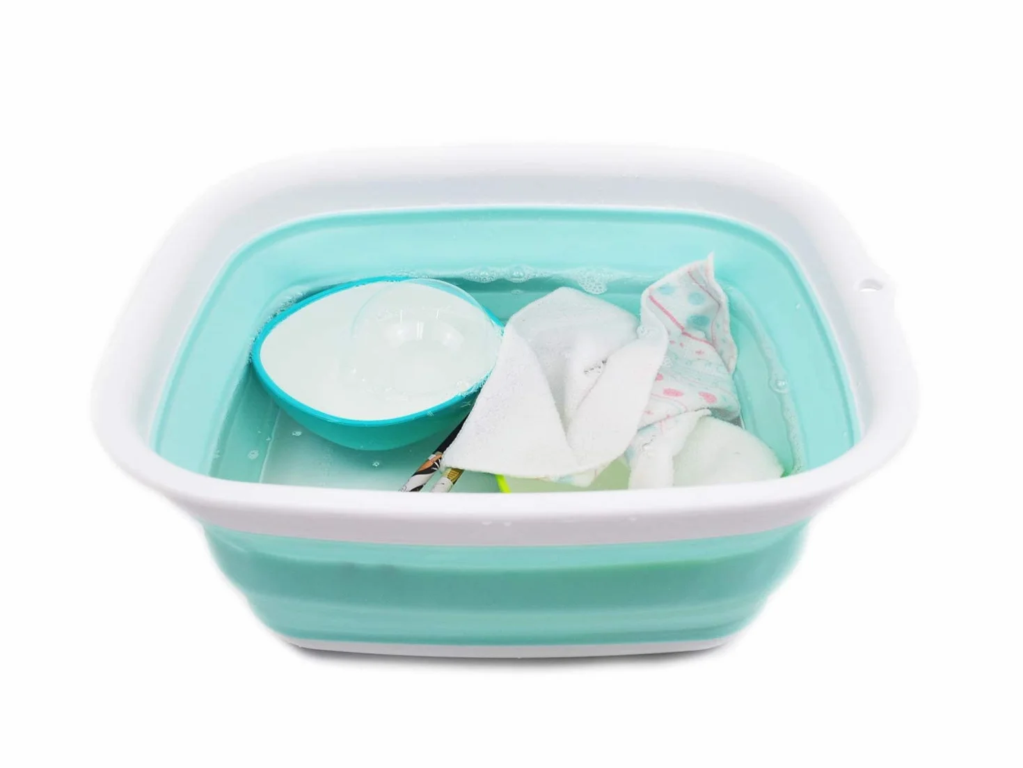 SAMMART Baignoire Pliable 7,7 L Bassin de Lavage Portable Plastique Peu encombrante