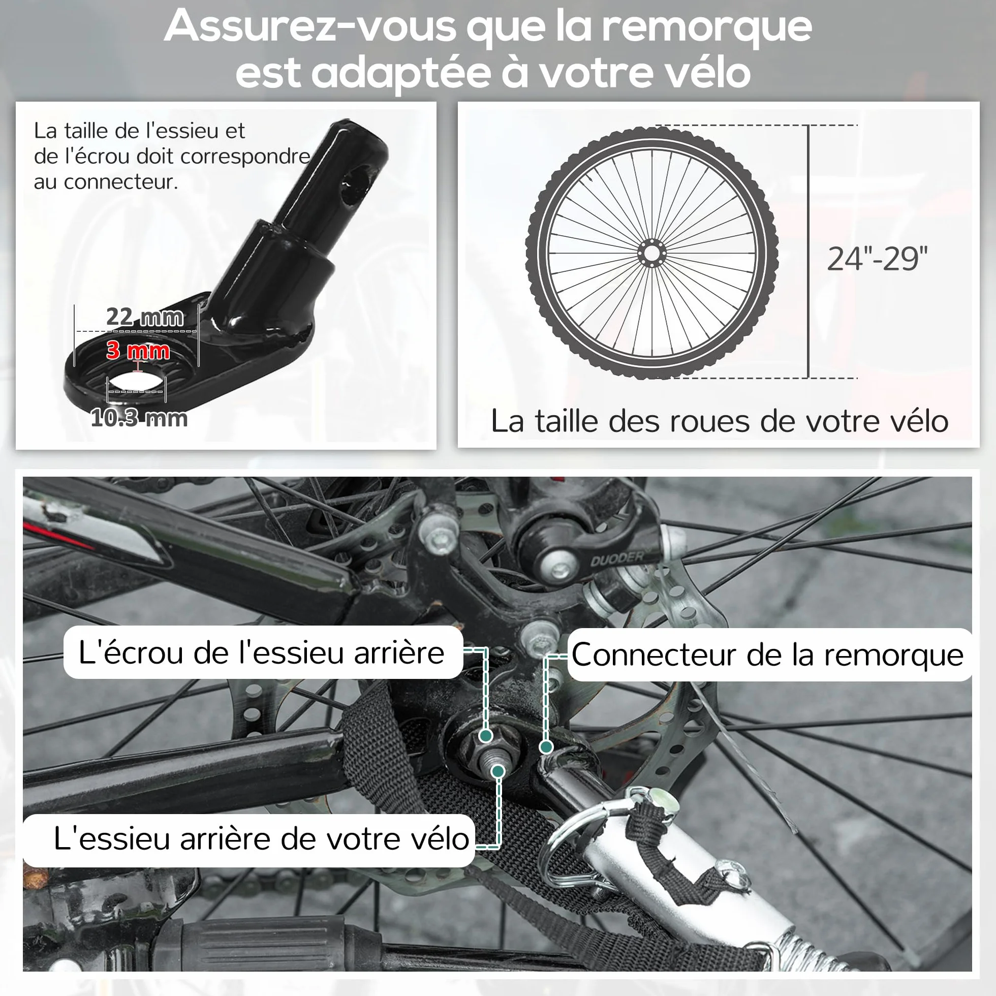 HOMCOM Remorque Velo Enfant 2 en 1 Poussette vélo bébé 2 Places, Ceinture sécurité 5 Points, Charge 40 Kg, Rouge