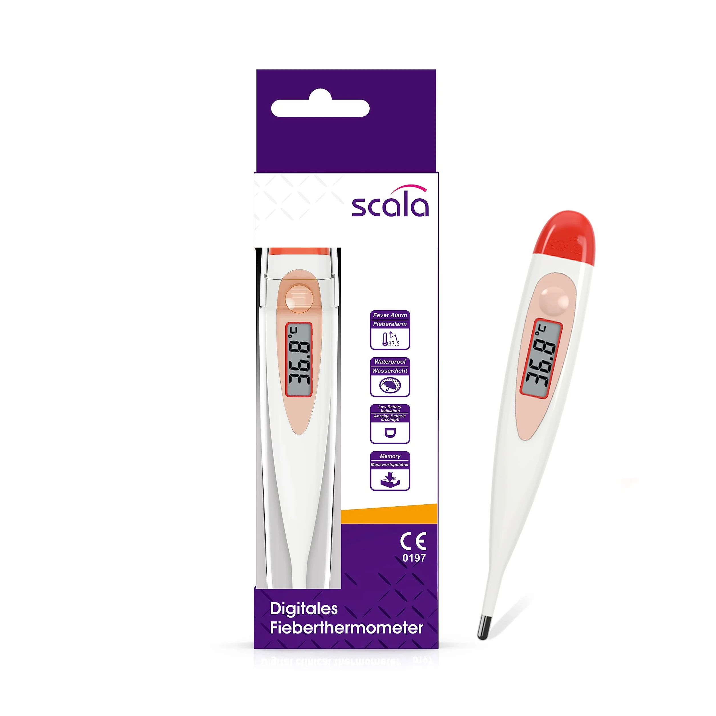 Thermomètre Médical Numérique SC 17 Rouge