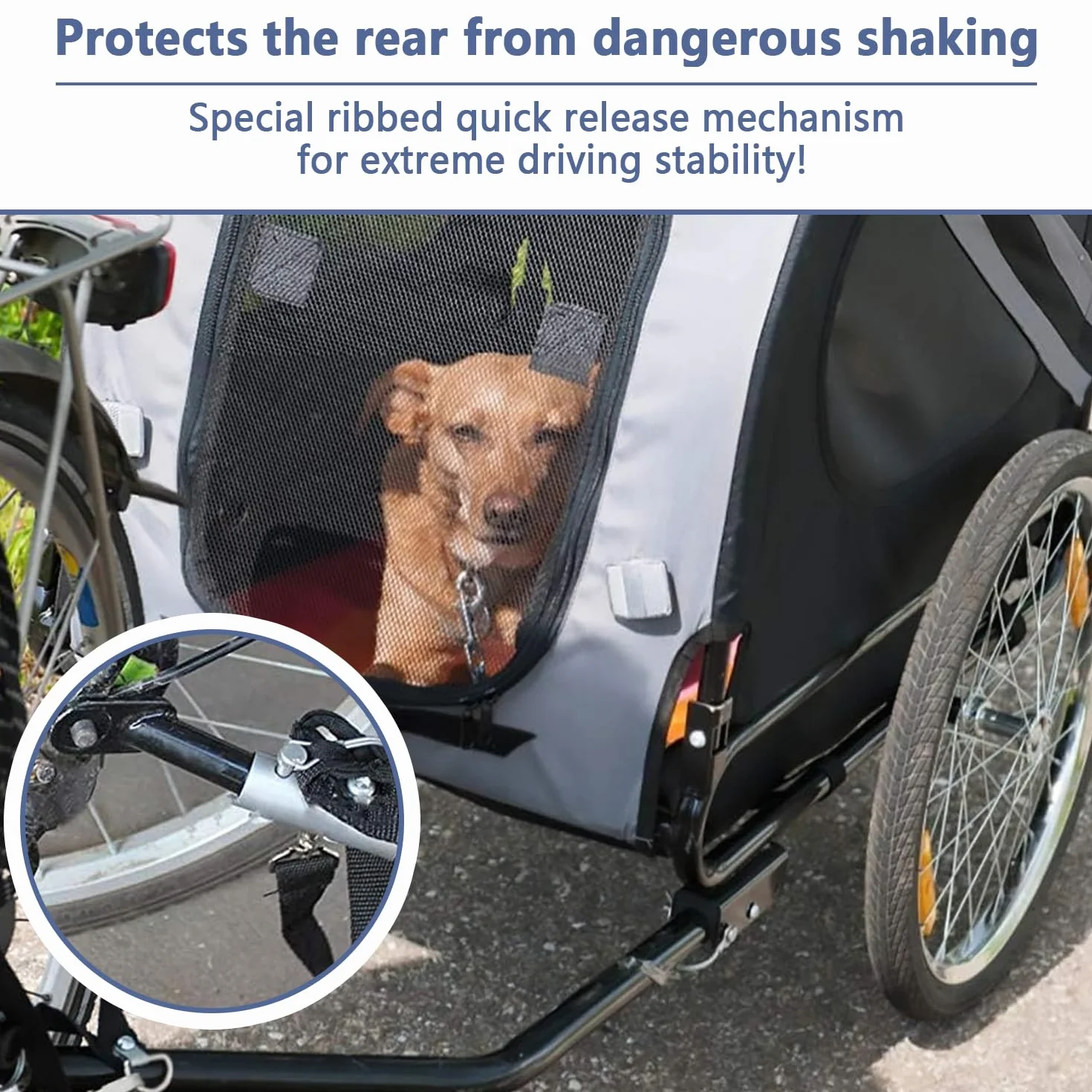 Connecteur de remorque de vélo 2 pièces, pour attelage de remorque enfant et chien
