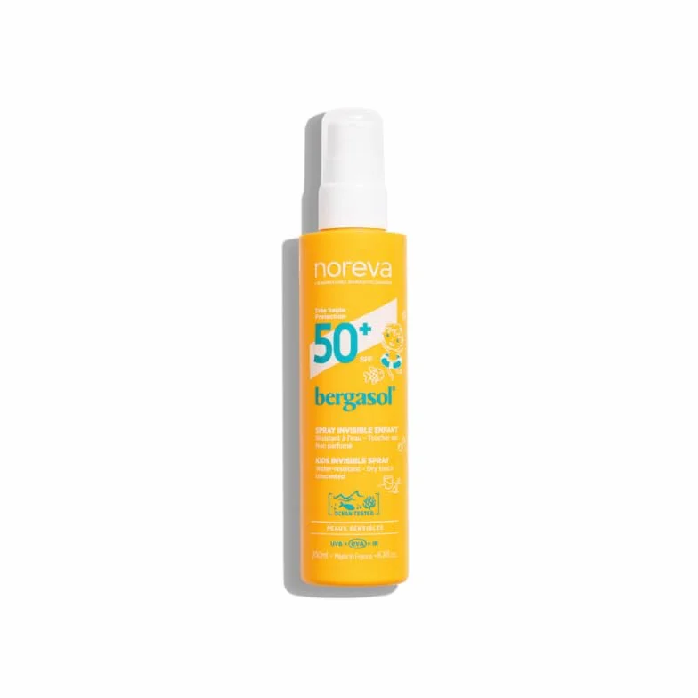 Noreva Bergasol Spray Invisible SPF50+ Crème Hydratante Haute Protection Peaux Sensibles 200ml