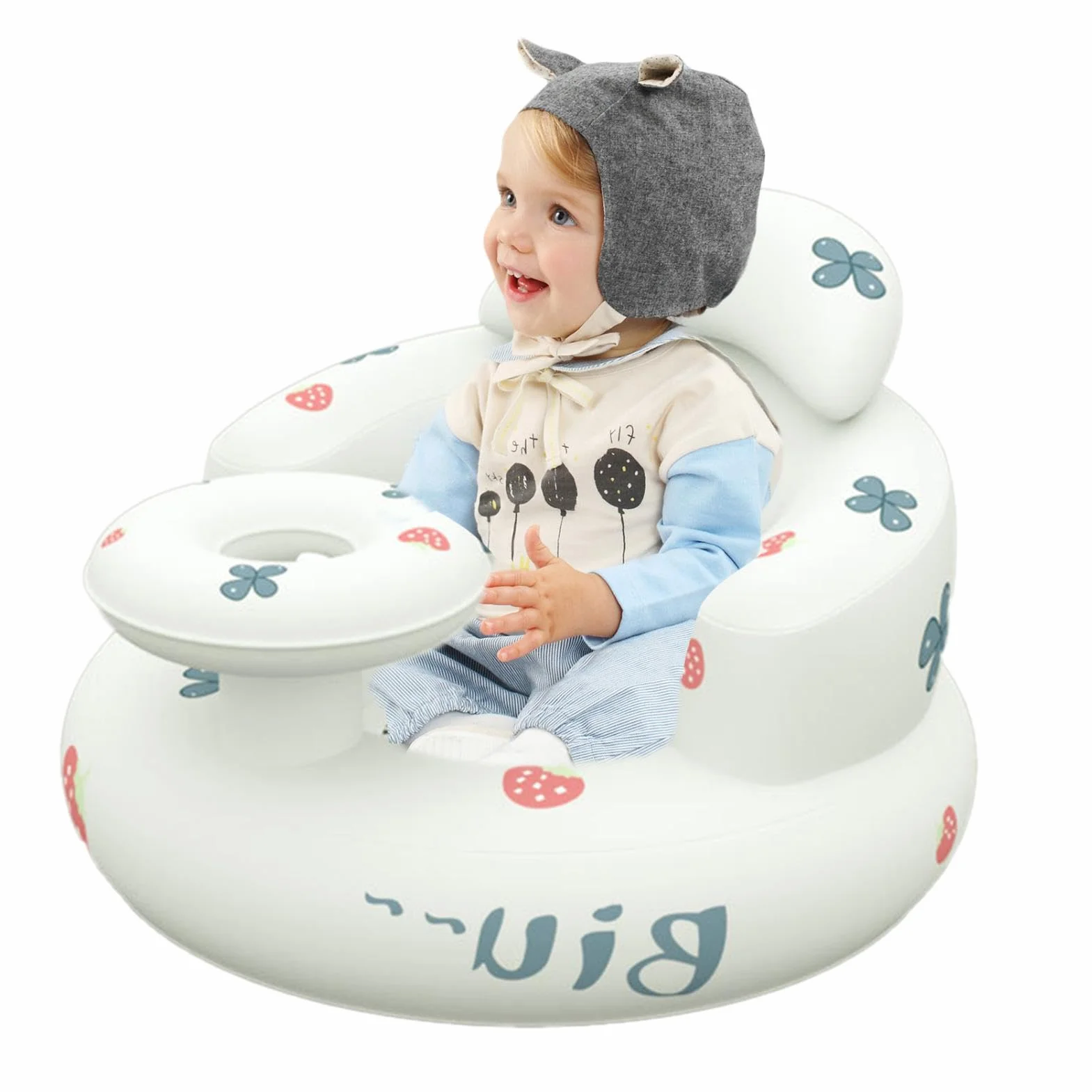 Siège gonflable bébé 3-36 mois pompe à air intégrée soutien dorsal