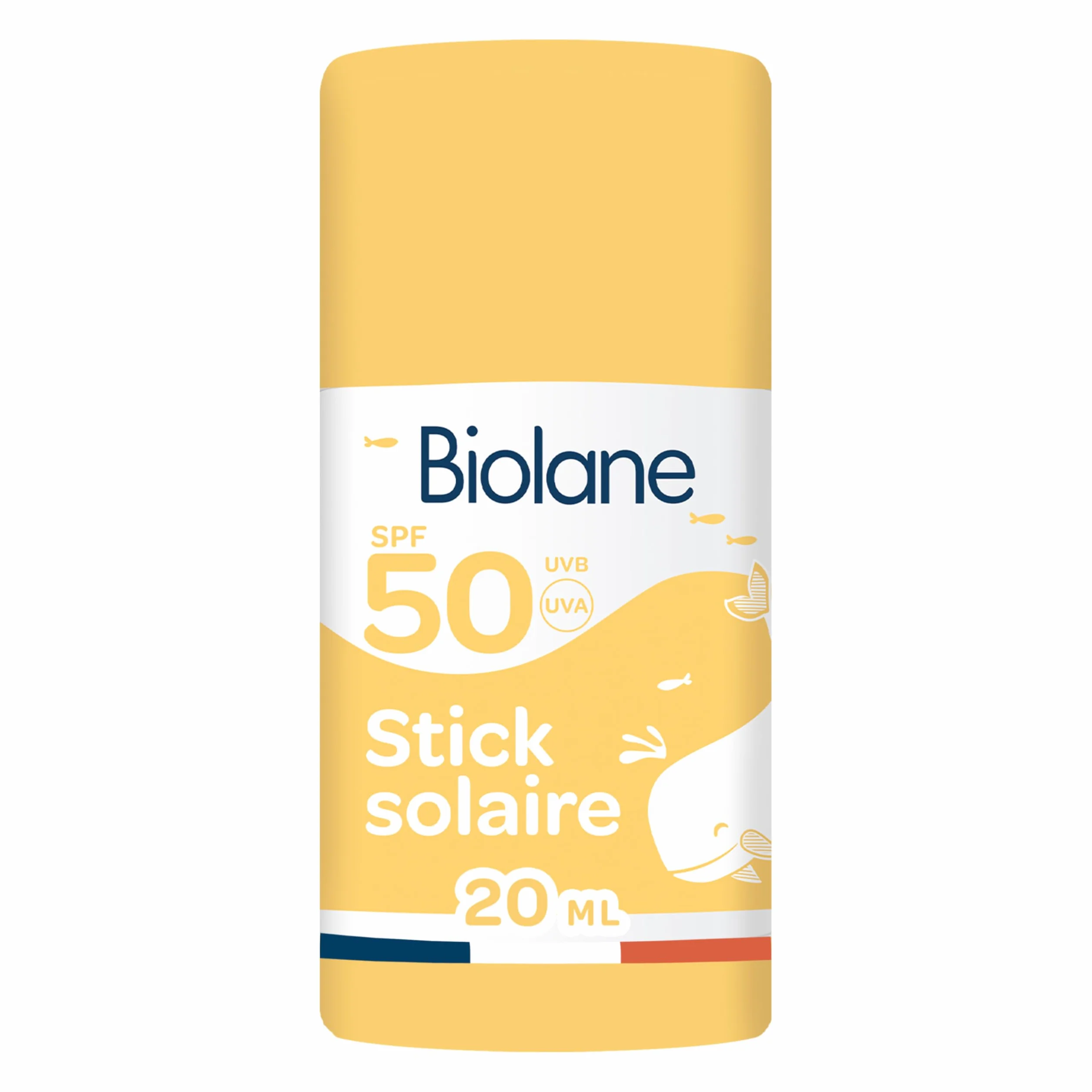 BIOLANE Stick Solaire Bébé SPF 50 Protection Visage Corps Haute Protection UVA UVB Peaux Sensibles Résistant Eau Texture Invisible