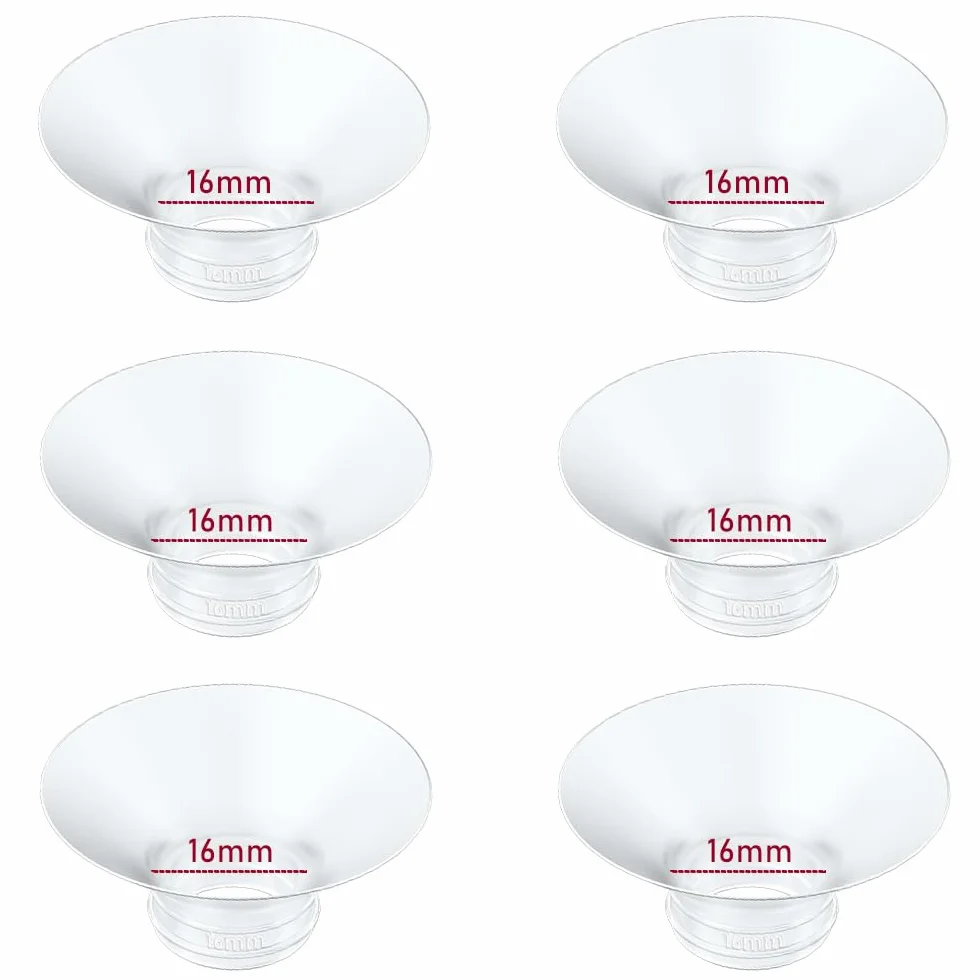 Lot de 6 Réducteurs de Téterelle 16mm Compatibles Tire-Lait Momcozy Spectra Medela