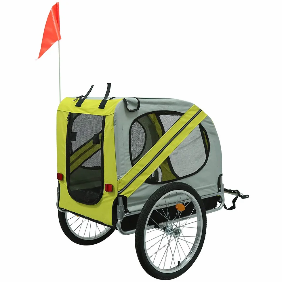 Remorque vélo 2 en 1 Chariot de Transport pour Animal de Compagnie Enfant Bébé 2 Places