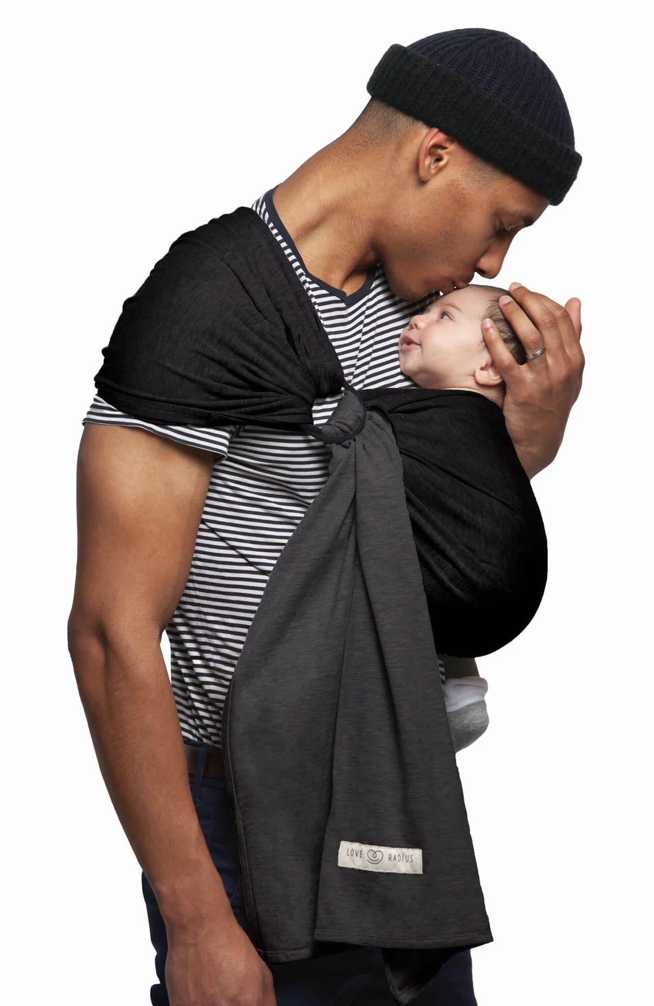 Love Radius La Petite Écharpe Sans Nœud Anthracite Noir Réversible