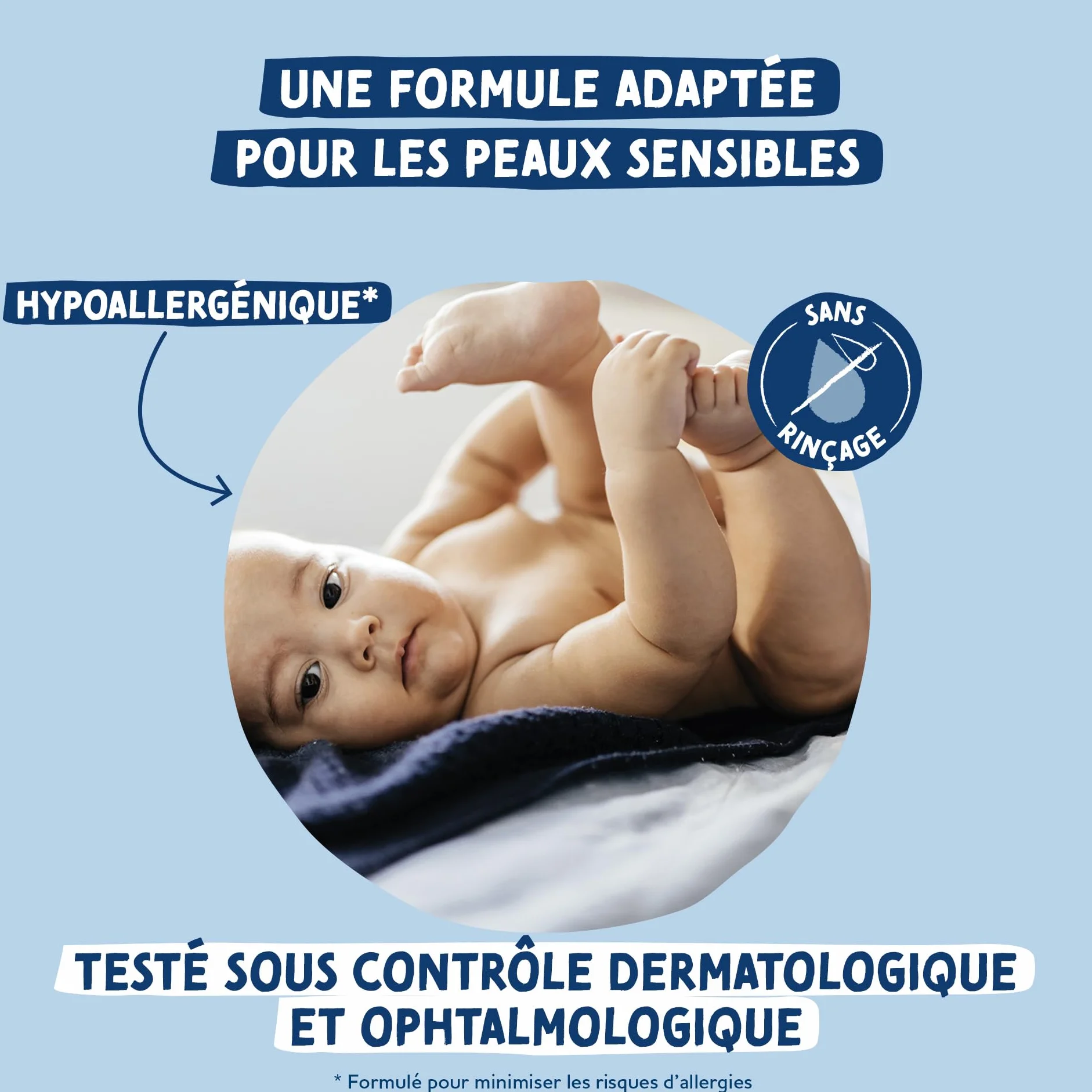 DODIE Eau nettoyante 3 en 1 1L Nettoyant Visage Corps Siège 98% ingrédients naturelle Hypoallergénique