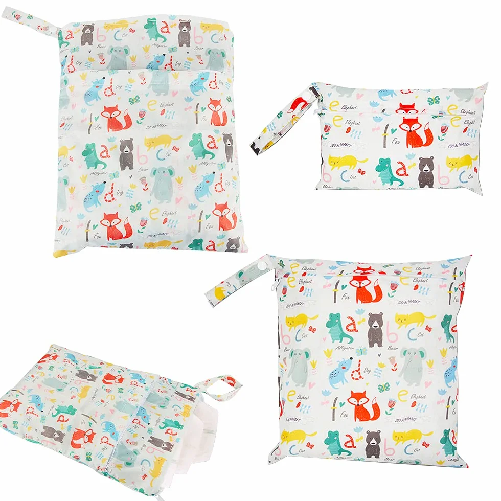 Sac Couches Lavables Etanche XiXiRan, Sac à Couche Bébé Réutilisable, Wet Bag, 3 Modèles S/M/L