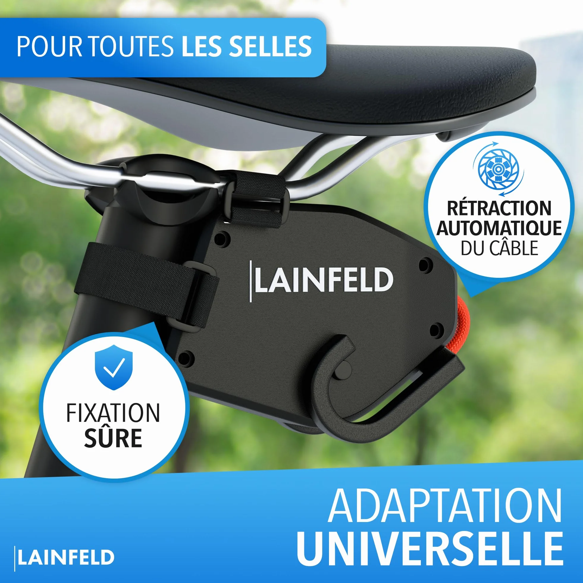 LAINFELD Câble de remorquage pour vélo