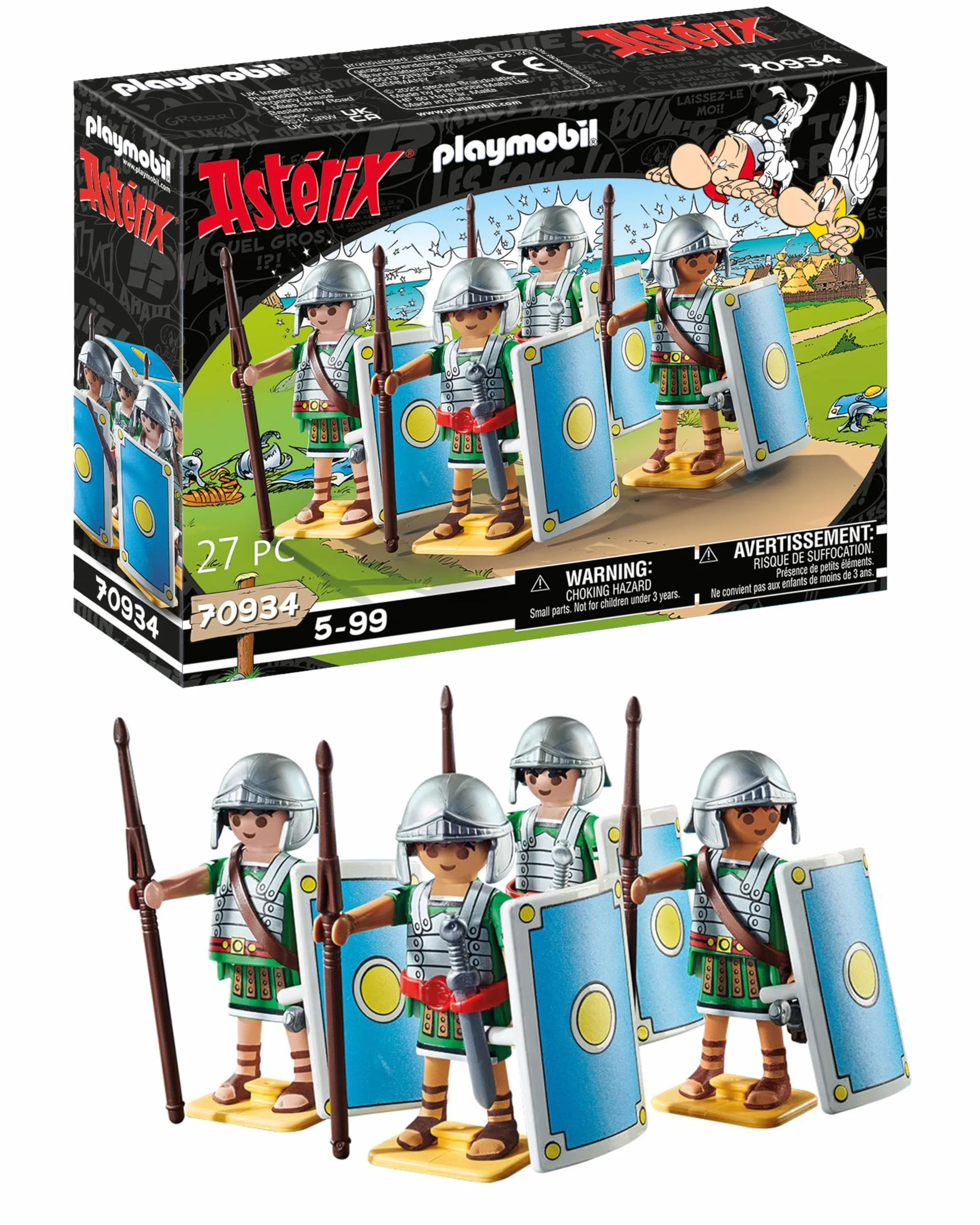 Playmobil 70934 Astérix Les légionnaires Romains Quatre Romains Casques épées boucliers Dès 5 Ans