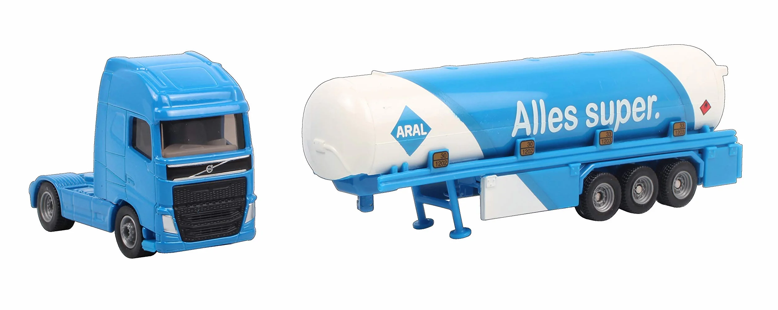 SIKU 1626 Camion-citerne Métal Plastique Bleu Blanc Logo ARAL Jouet Pneus Caoutchouc