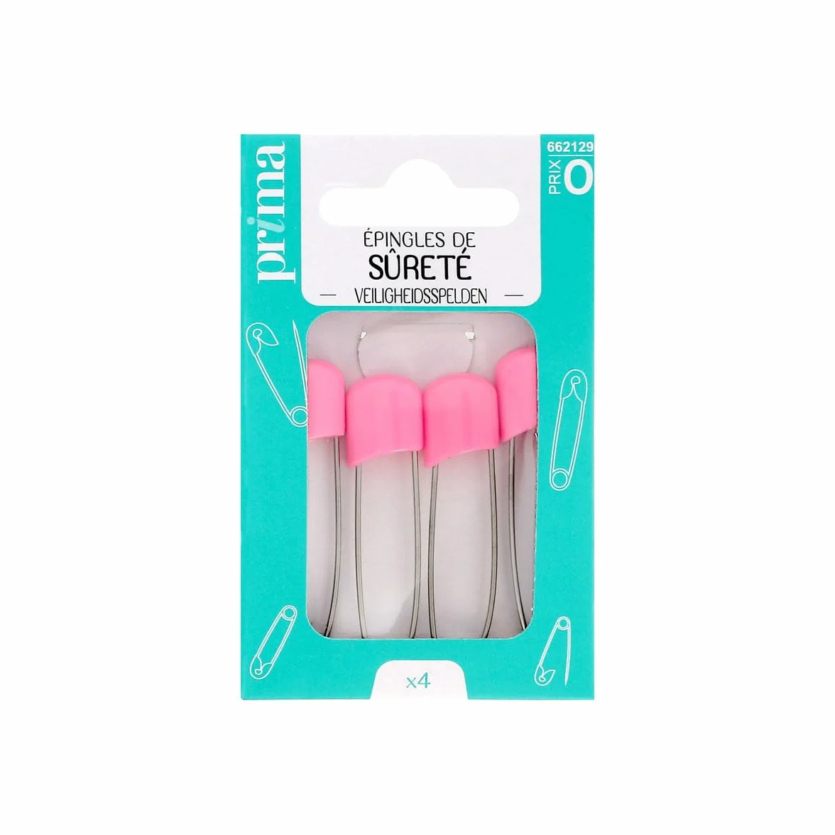 Épingles de sûreté bébé Lot de 4 Sécurité renforcée embout plastique
