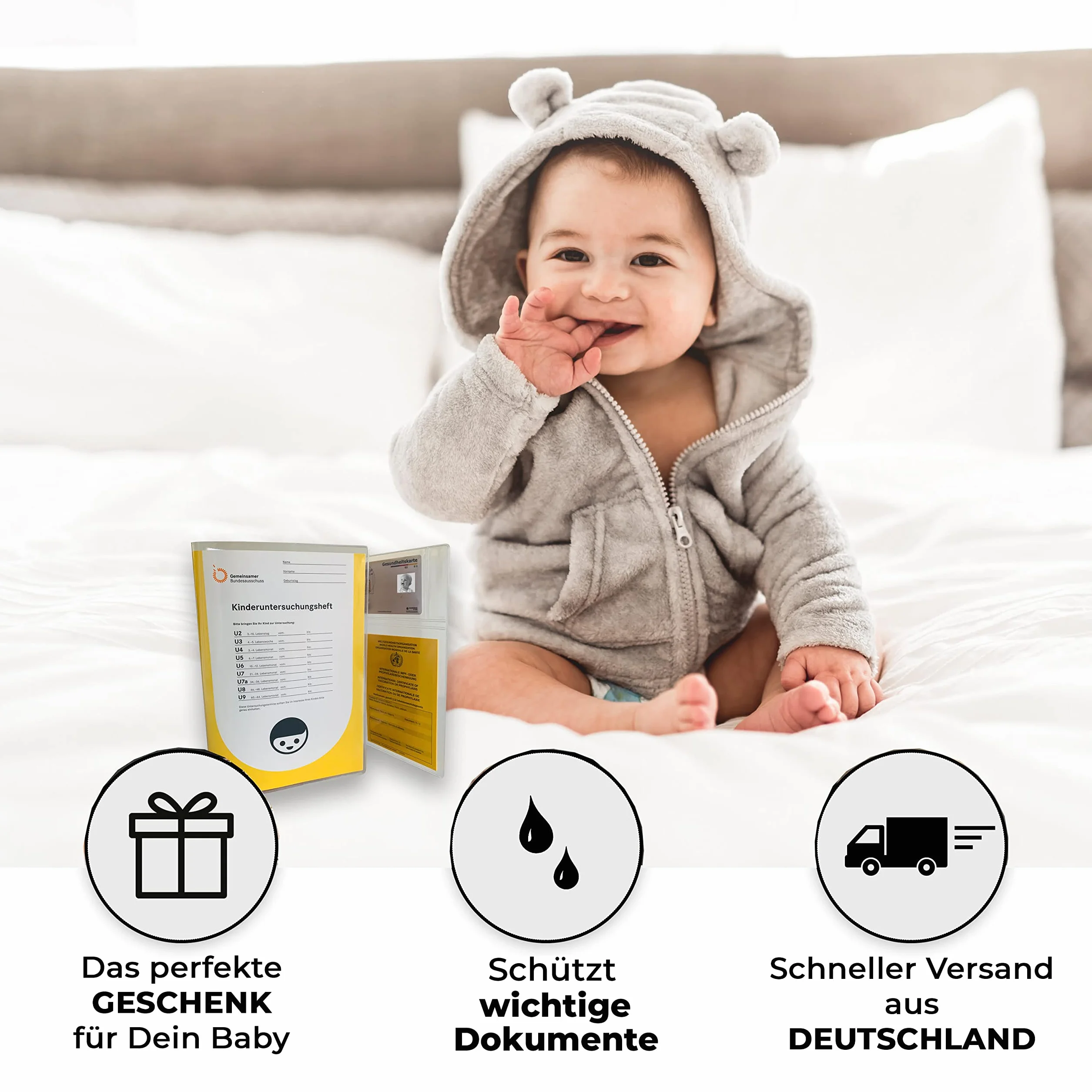 Lot de 3 housses de protection en organza pour carnet d'examen