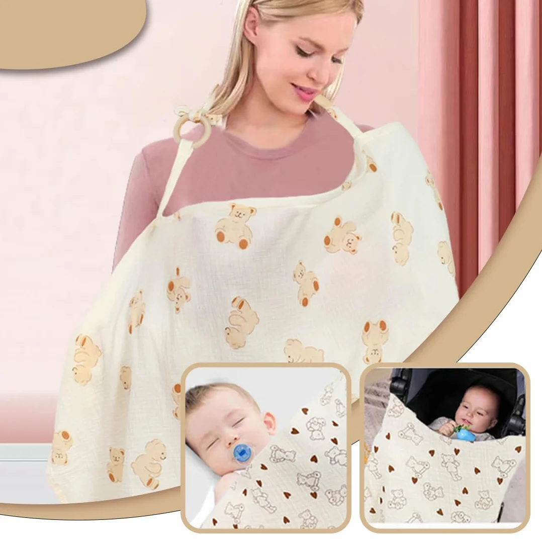 Mousseline Tissu d'allaitement en coton pour bébé Respirant et léger