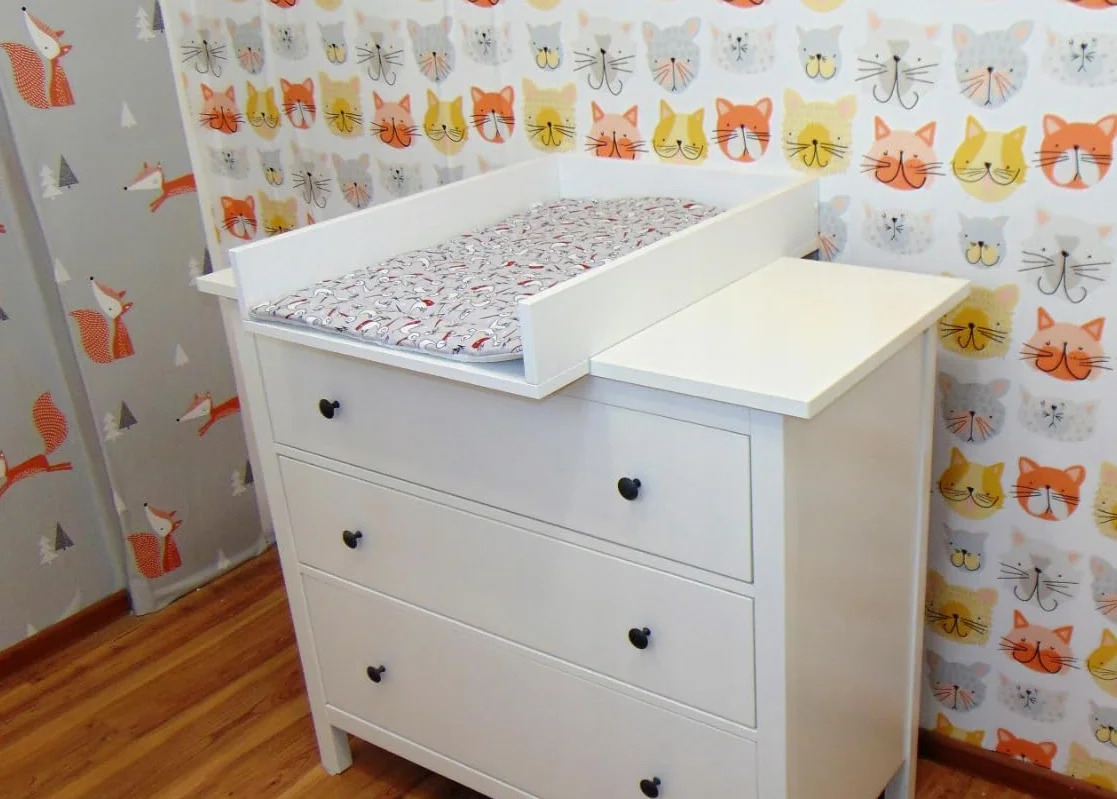 Plan à Langer IKEA Hemnes Extension Commode 50 cm Amovible Blanc 72 x 54 cm