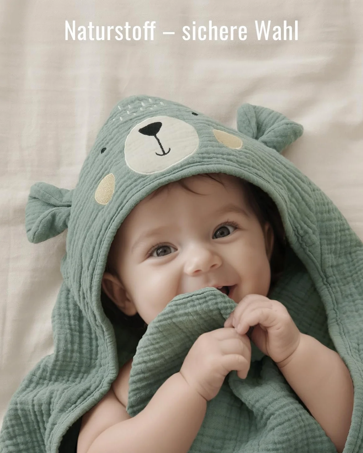 Cape de Bain Bébé en Muslin Blissful Diary 81x81 cm Dinosaure