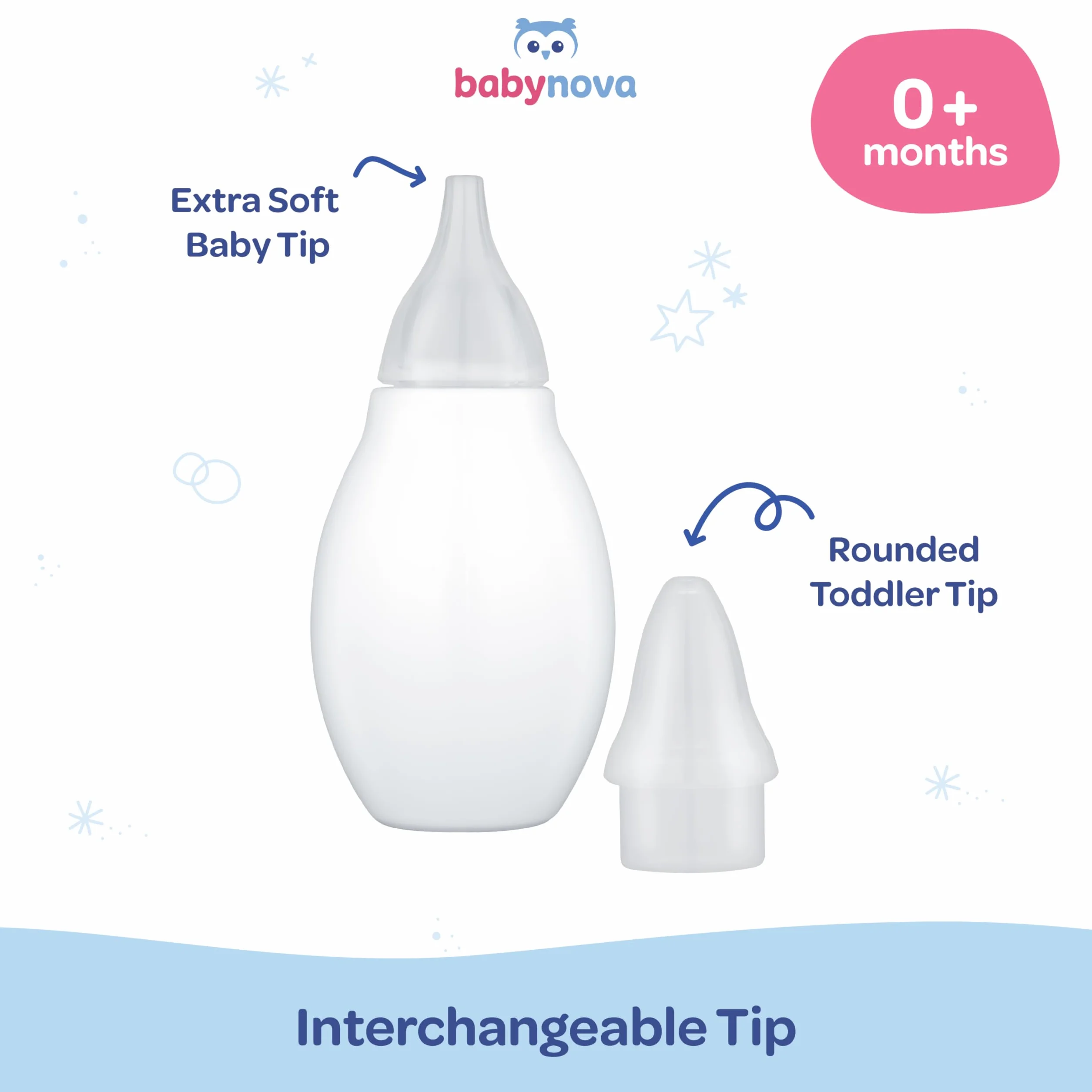 Babynova Aspirateur Nasal pour Bébés et Tout-Petits – Retrait Doux du Mucus Nasal – Sans BPA