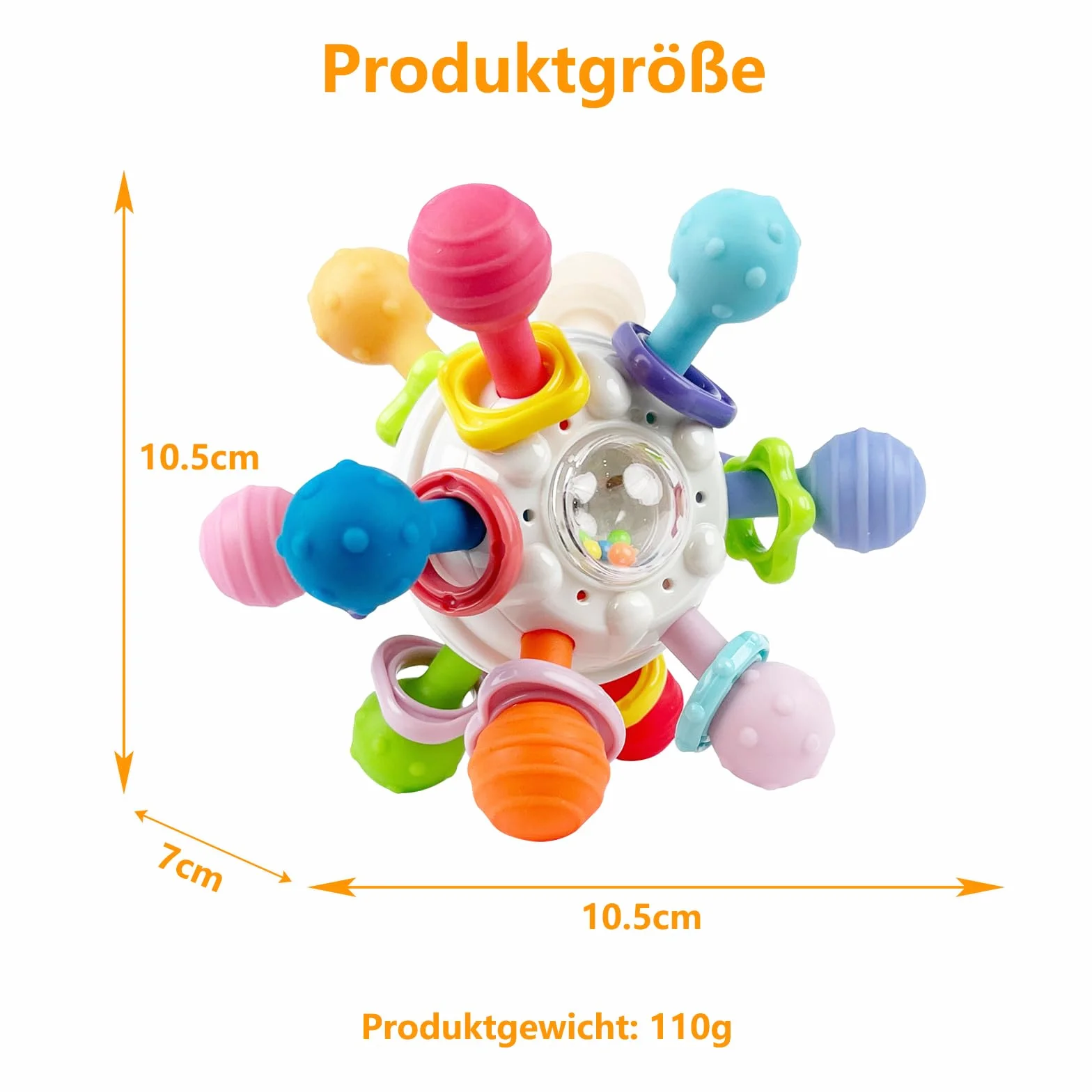 Jouet Dentition Bebe Balle Sensorielle Hochet Développement 0-3 Mois Educatif Cadeau Enfant Garçon Fille 1 An