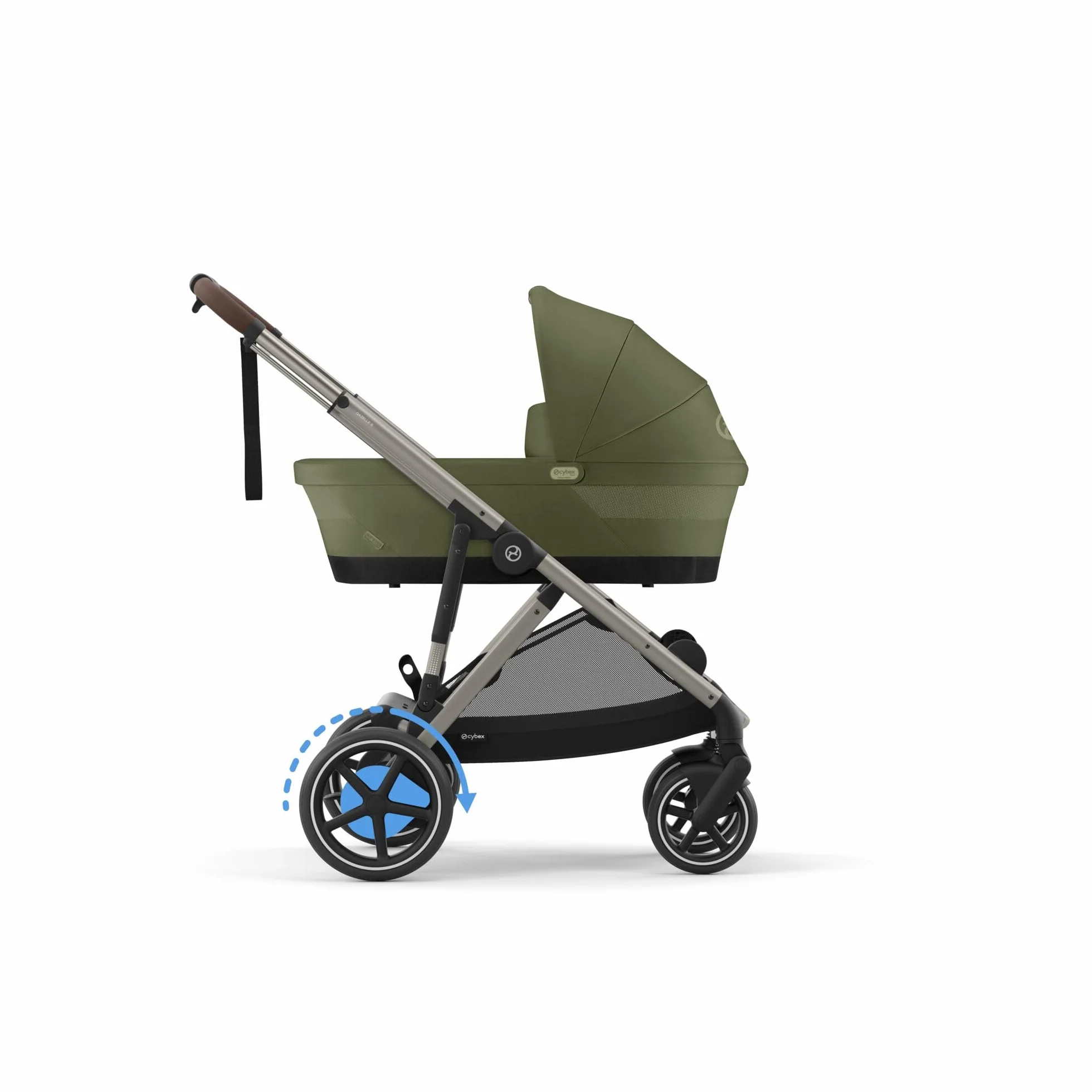 CYBEX Poussette Gold e-GAZELLE S tout-en-1 propulsion électrique 22 kg vert mousse
