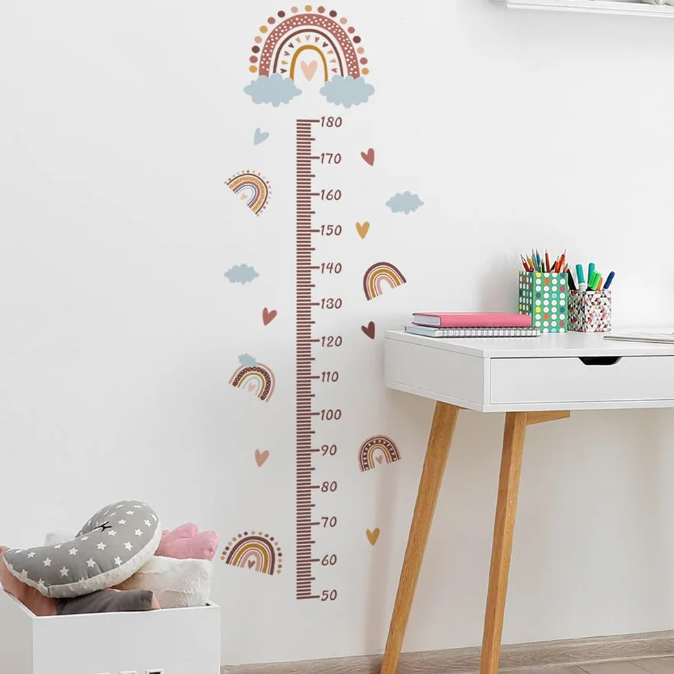 Autocollant Mural Enfant Règle Hauteur Murale Diagramme Croissance Bébé PVC 50-180 cm