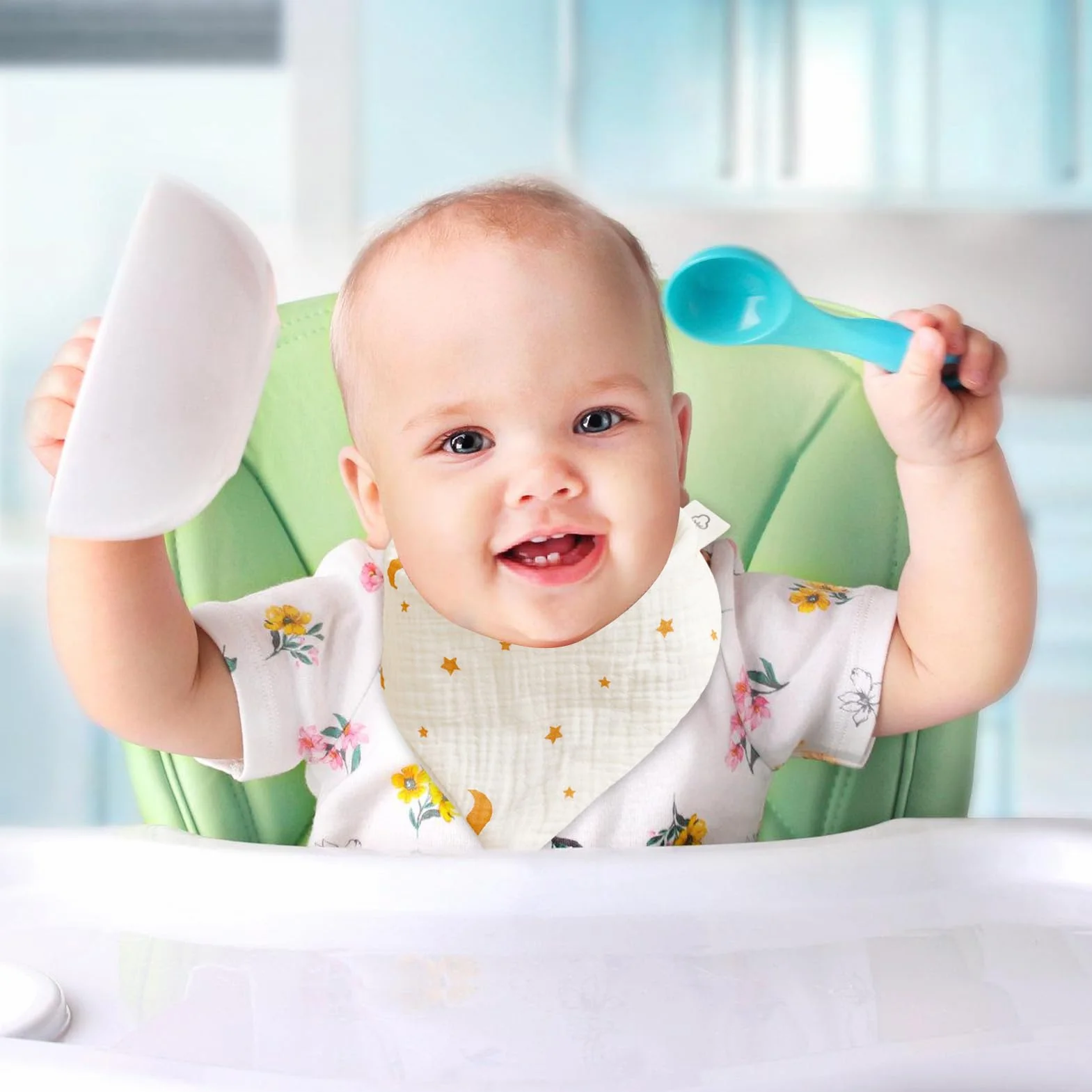Bavoirs Bébé Doux Tissu Respirant Anti-Régurgitation Super Absorbant Unisexe