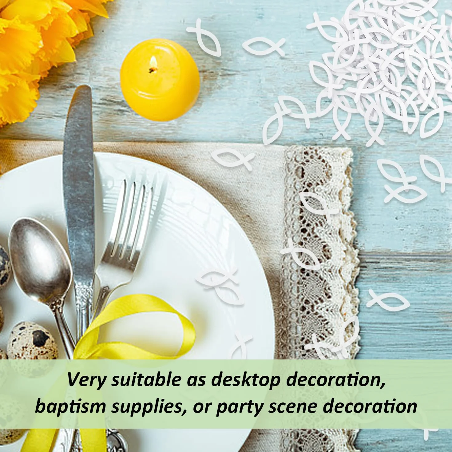 150 Morceaux Ornements Bois Décoration Bureau Baptême Fête