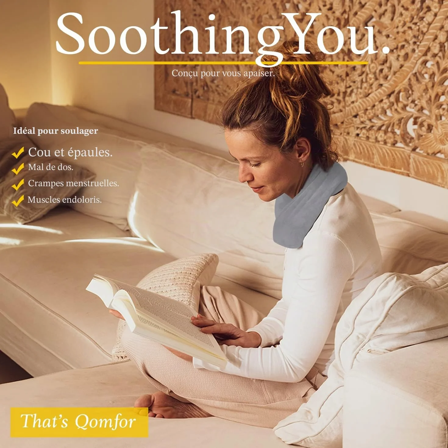 Qomfor coussin chauffant chaleur douceur confort